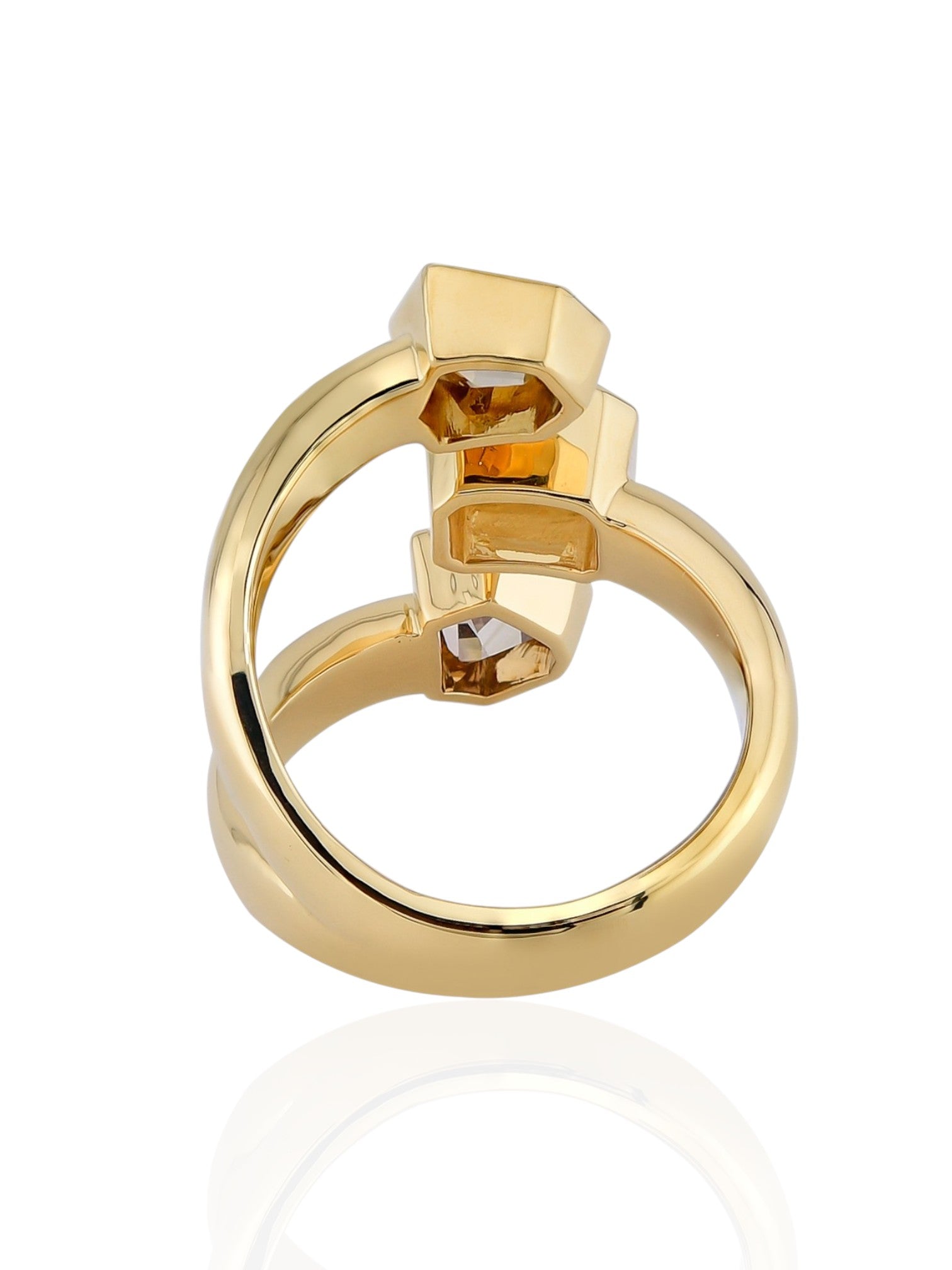 Sophia D 18K Yellow Gold Art Deco Diamond Ring