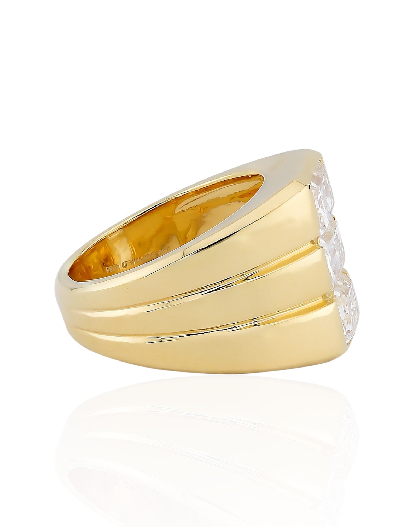Sophia D Emerald-Cut Diamond Band Ring in 18K Yellow Gold