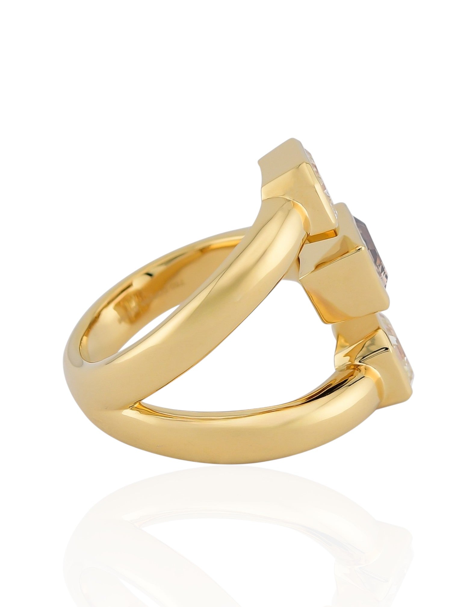 Sophia D Art Deco Style Diamond Ring in 18K Yellow Gold