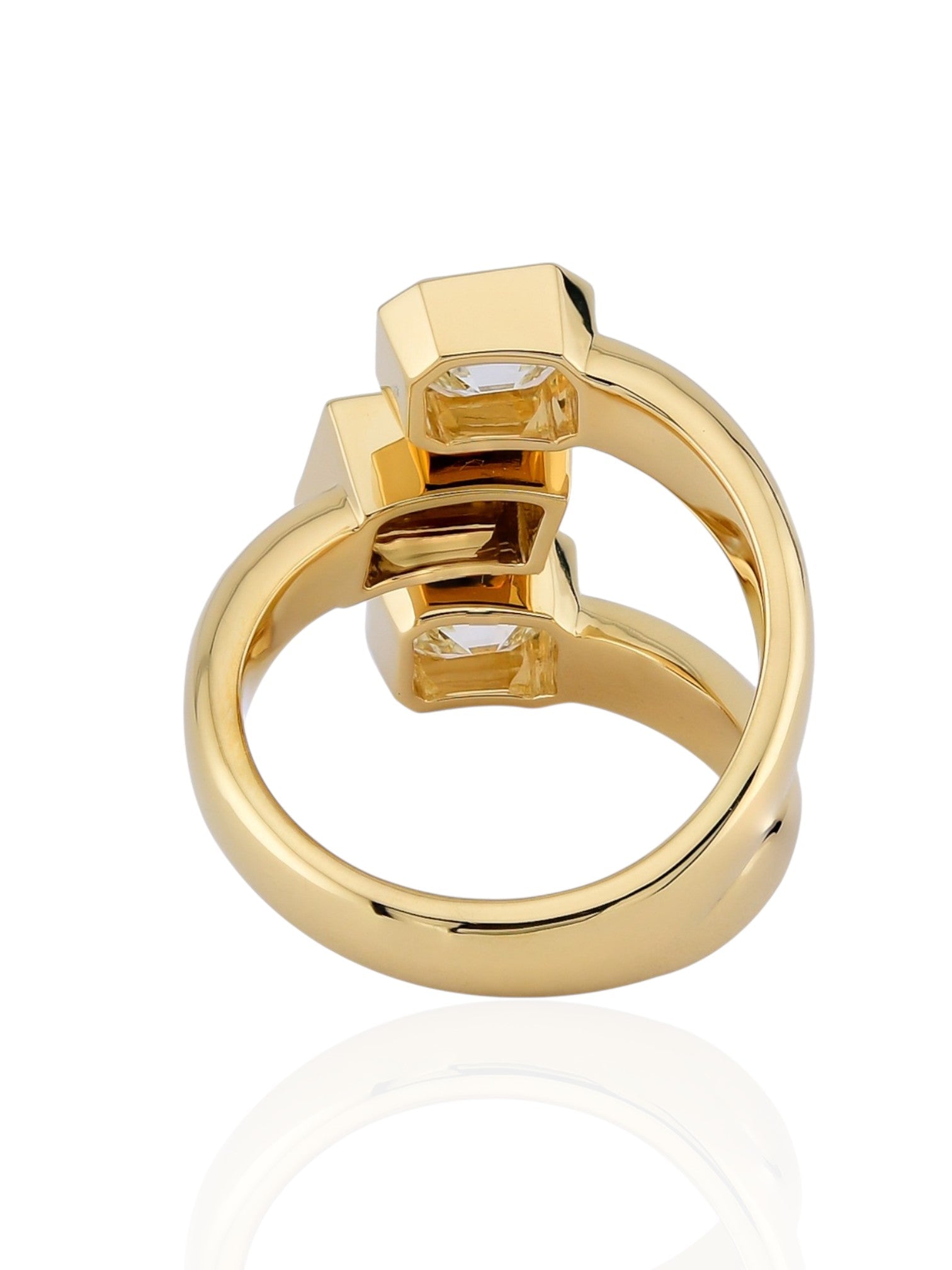 Sophia D Art Deco Style Diamond Ring in 18K Yellow Gold