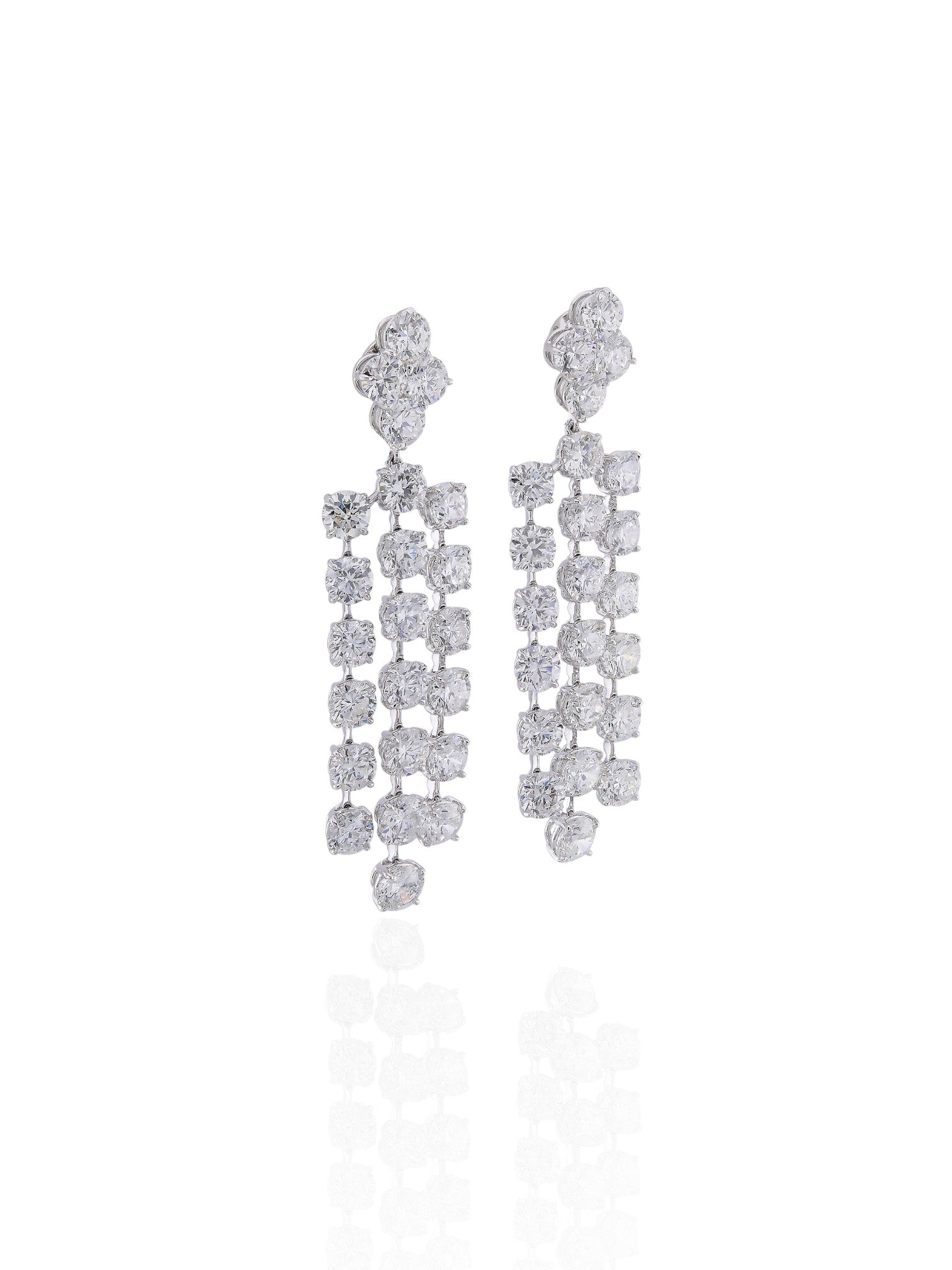 Sophia D Platinum Diamond Drop Earrings