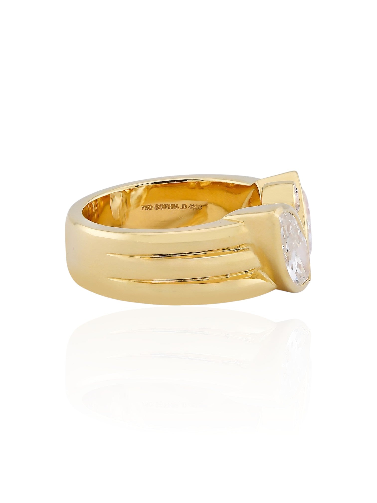 Sophia D Marquise and Pear Diamond Ring in 18K Yellow Gold