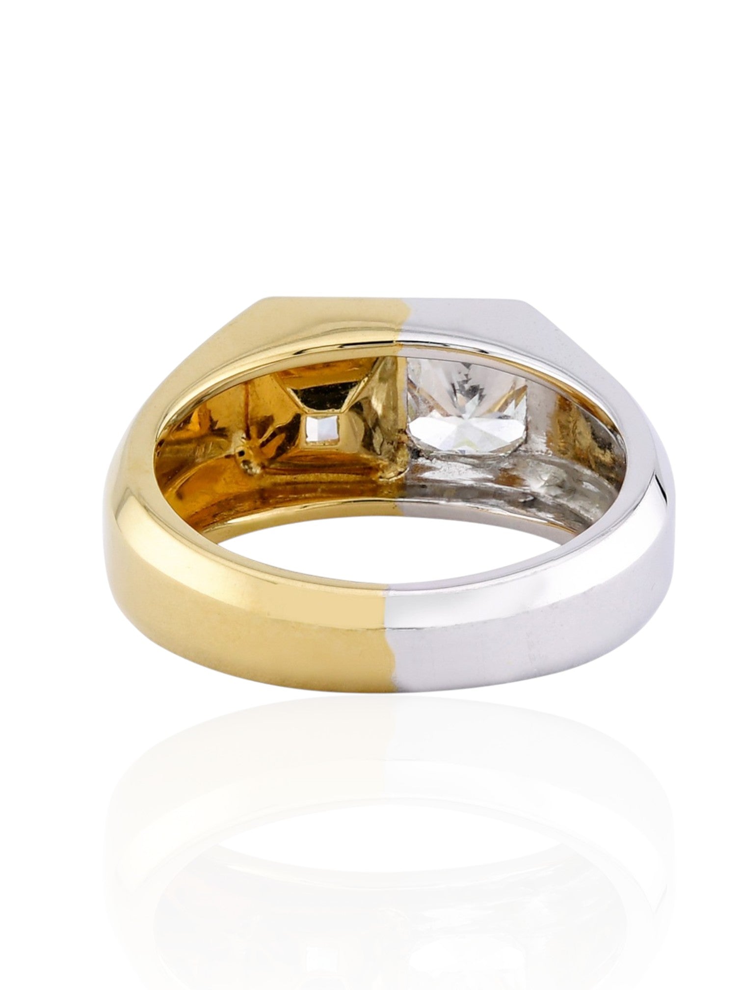 Sophia D Art Deco Two-Tone Diamond Ring in Platinum & 18K Yellow Gold