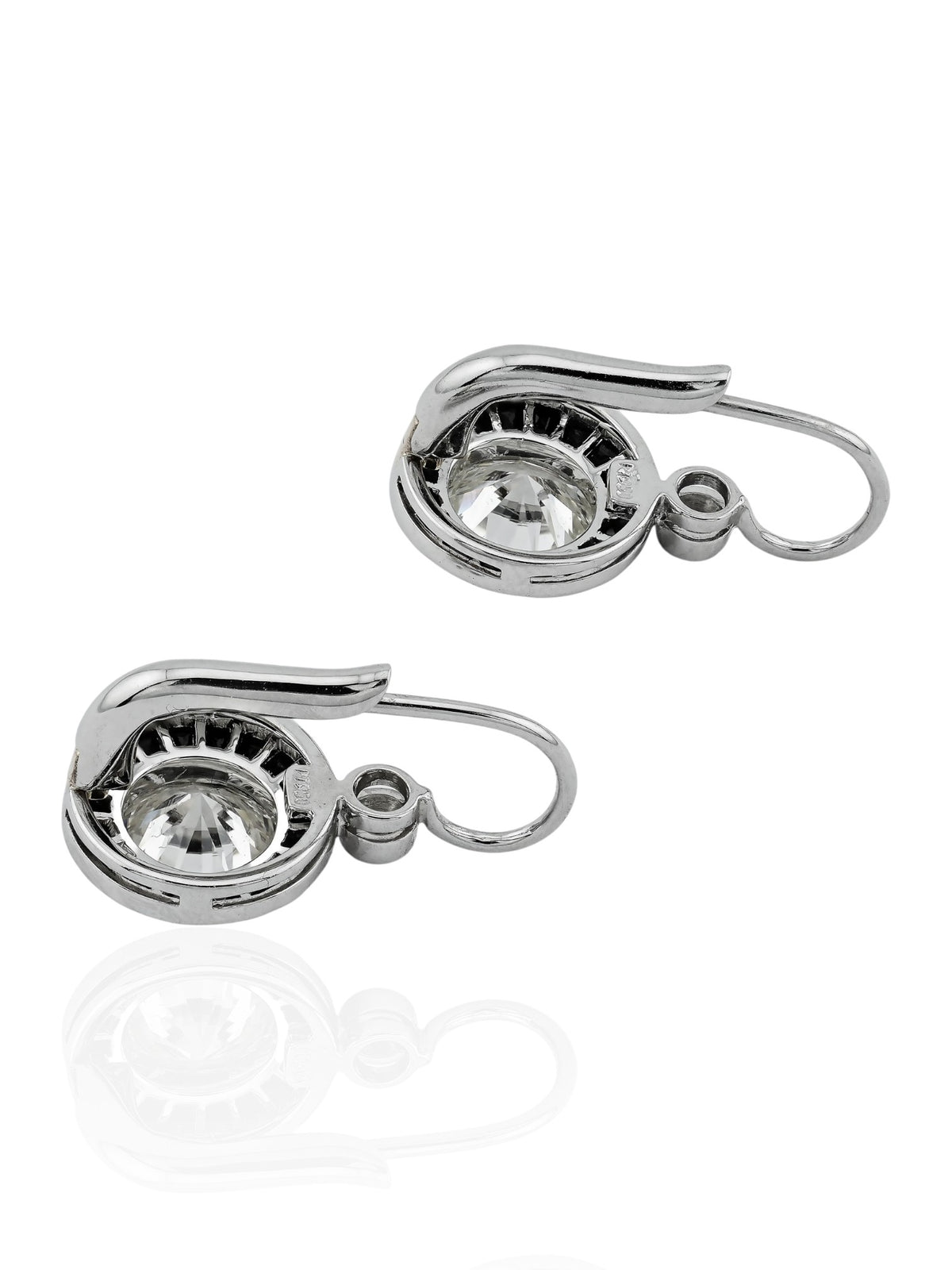 Sophia D Art Deco Diamond and Onyx Drop Earrings in Platinum