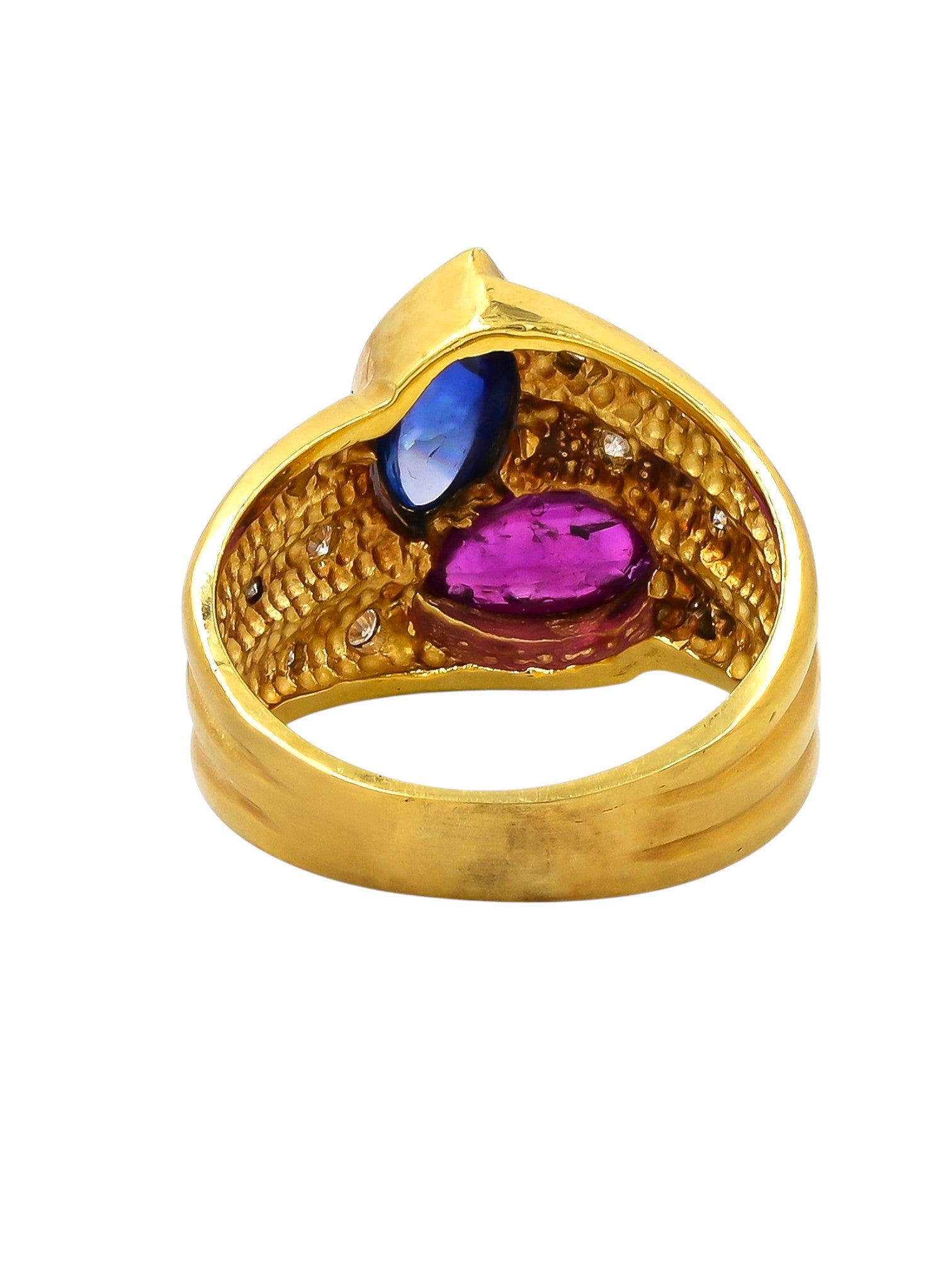 Sophia D Vintage Marquise Sapphire and Ruby in 18K Gold