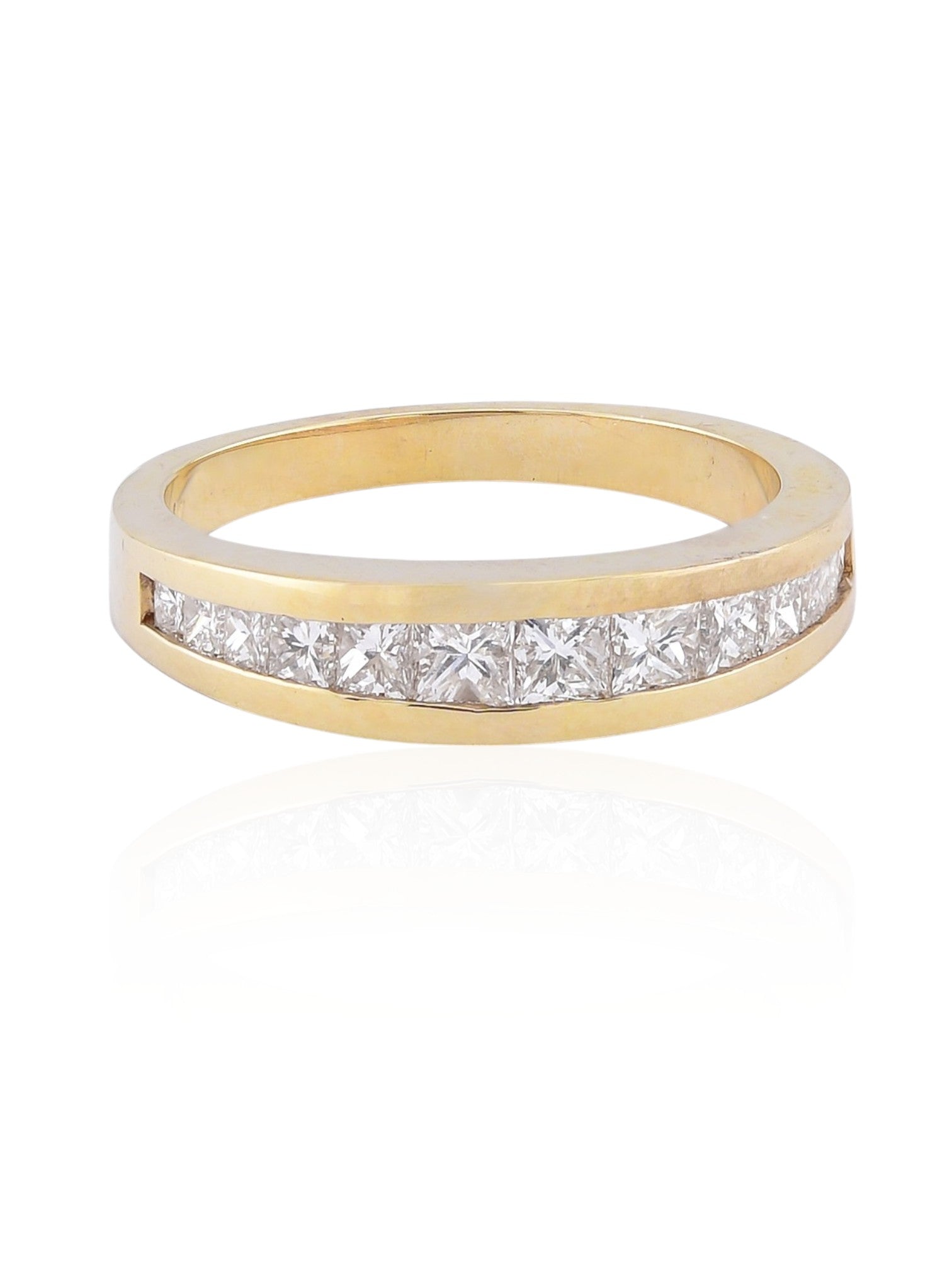 Sophia D Vintage Princess-Cut Diamond Band in 18K Yellow Gold