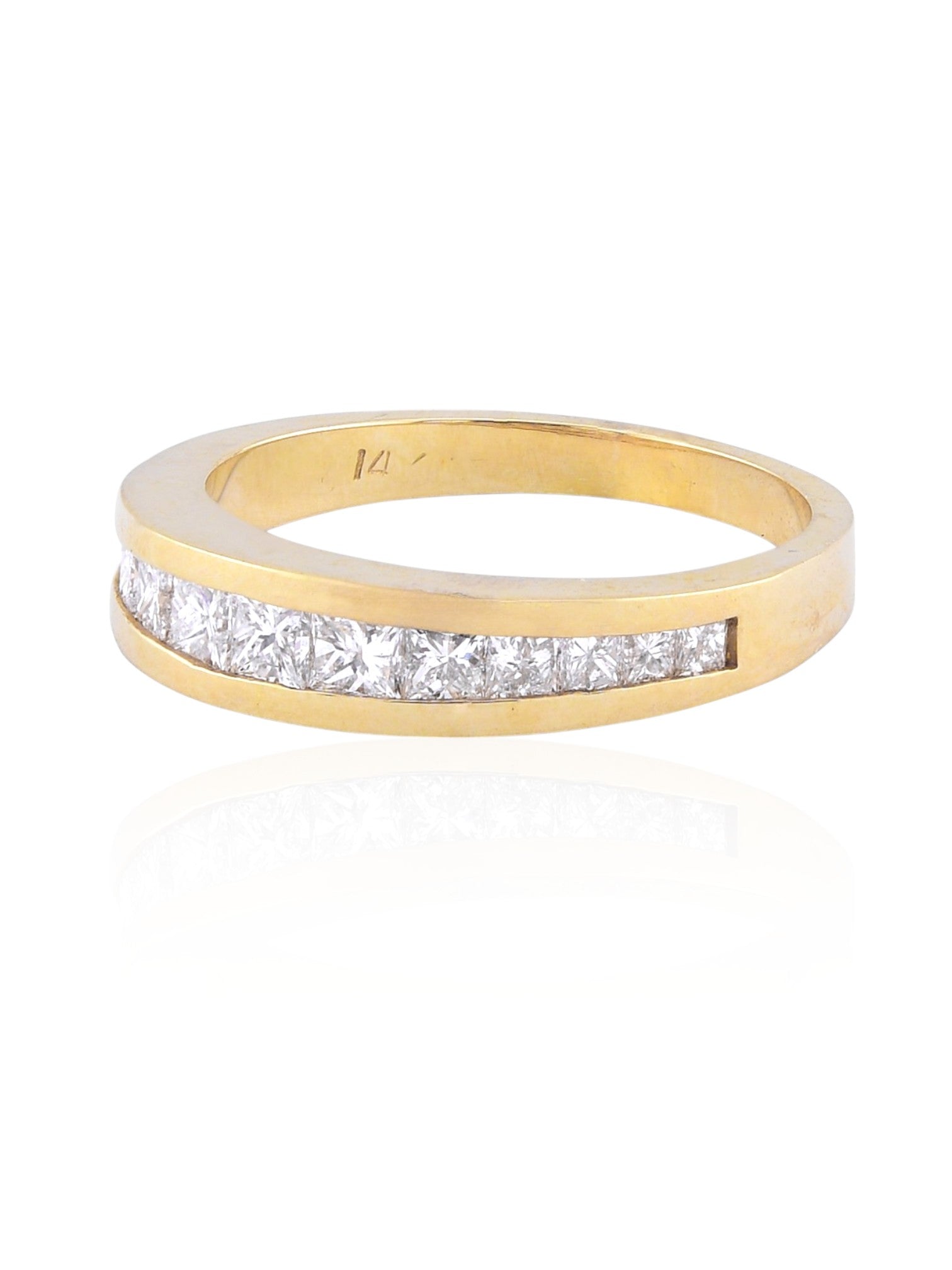 Sophia D Vintage Princess-Cut Diamond Band in 18K Yellow Gold