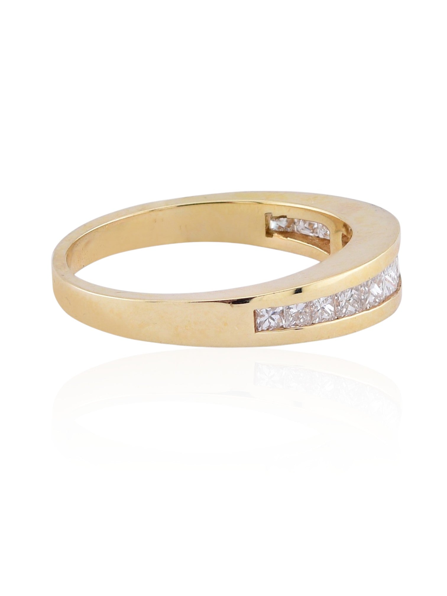 Sophia D Vintage Princess-Cut Diamond Band in 18K Yellow Gold