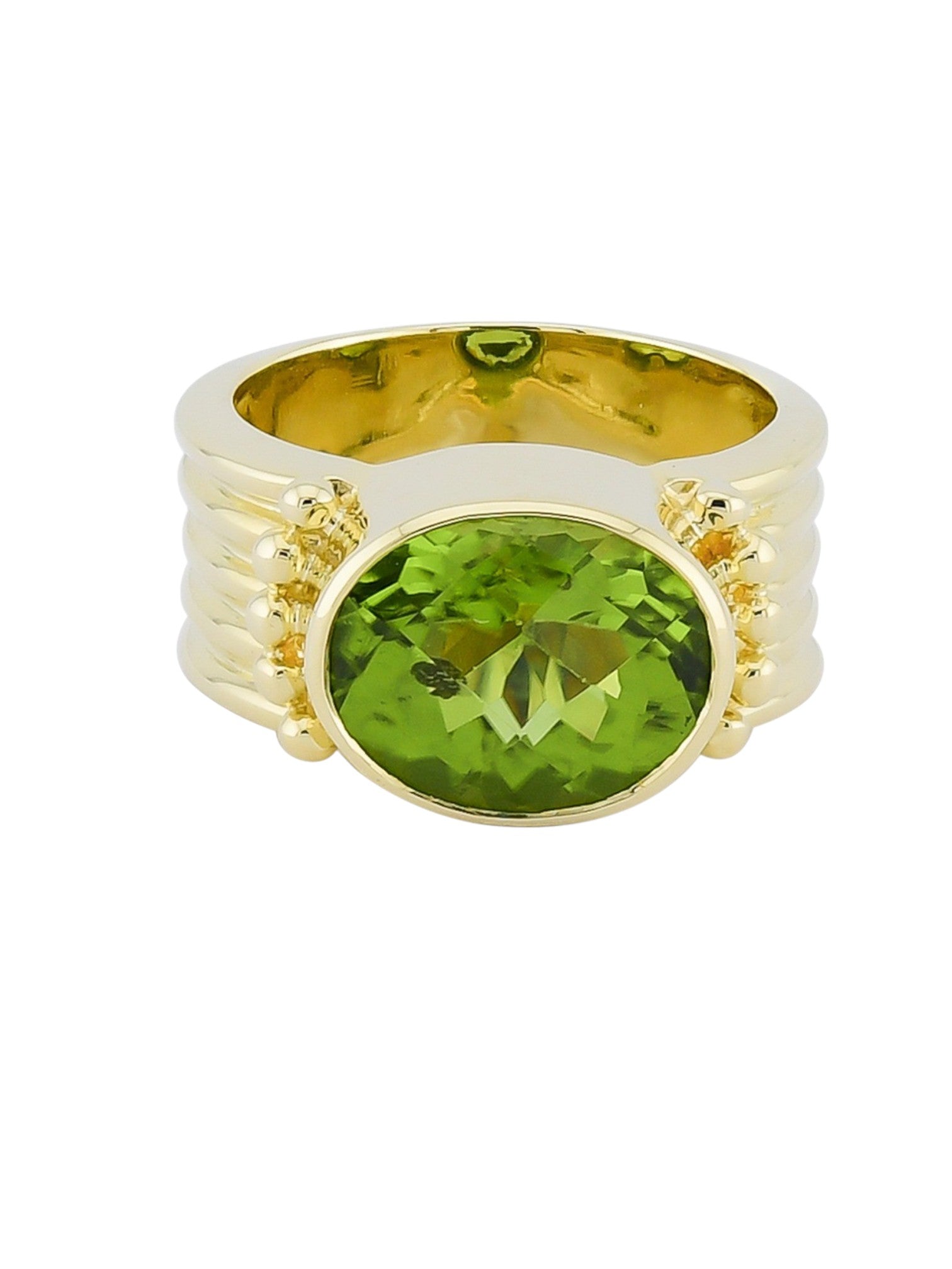 Sophia D Vintage Oval Peridot Ring