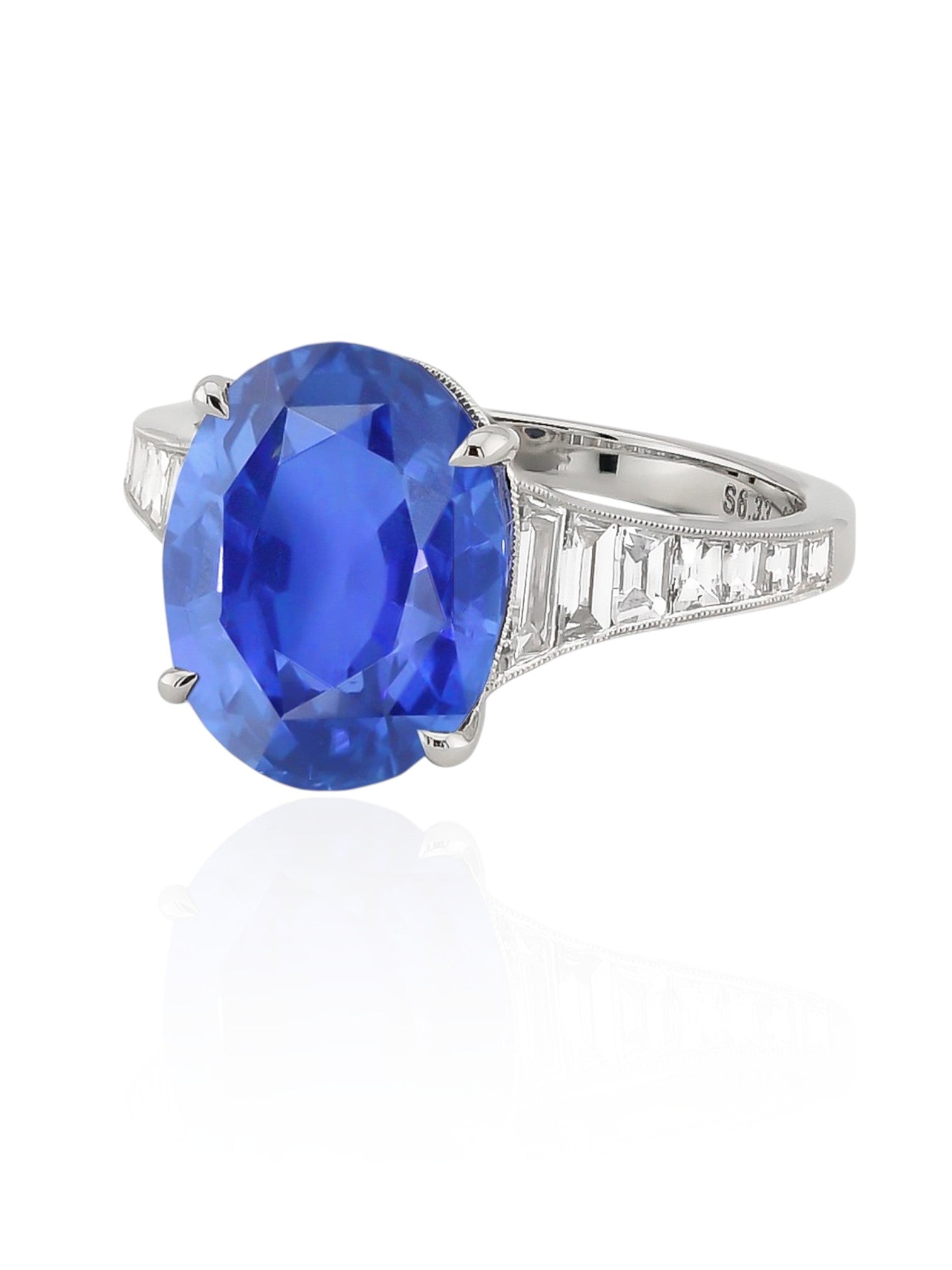 Sophia D No-Heat Sapphire and Diamond Ring in Platinum