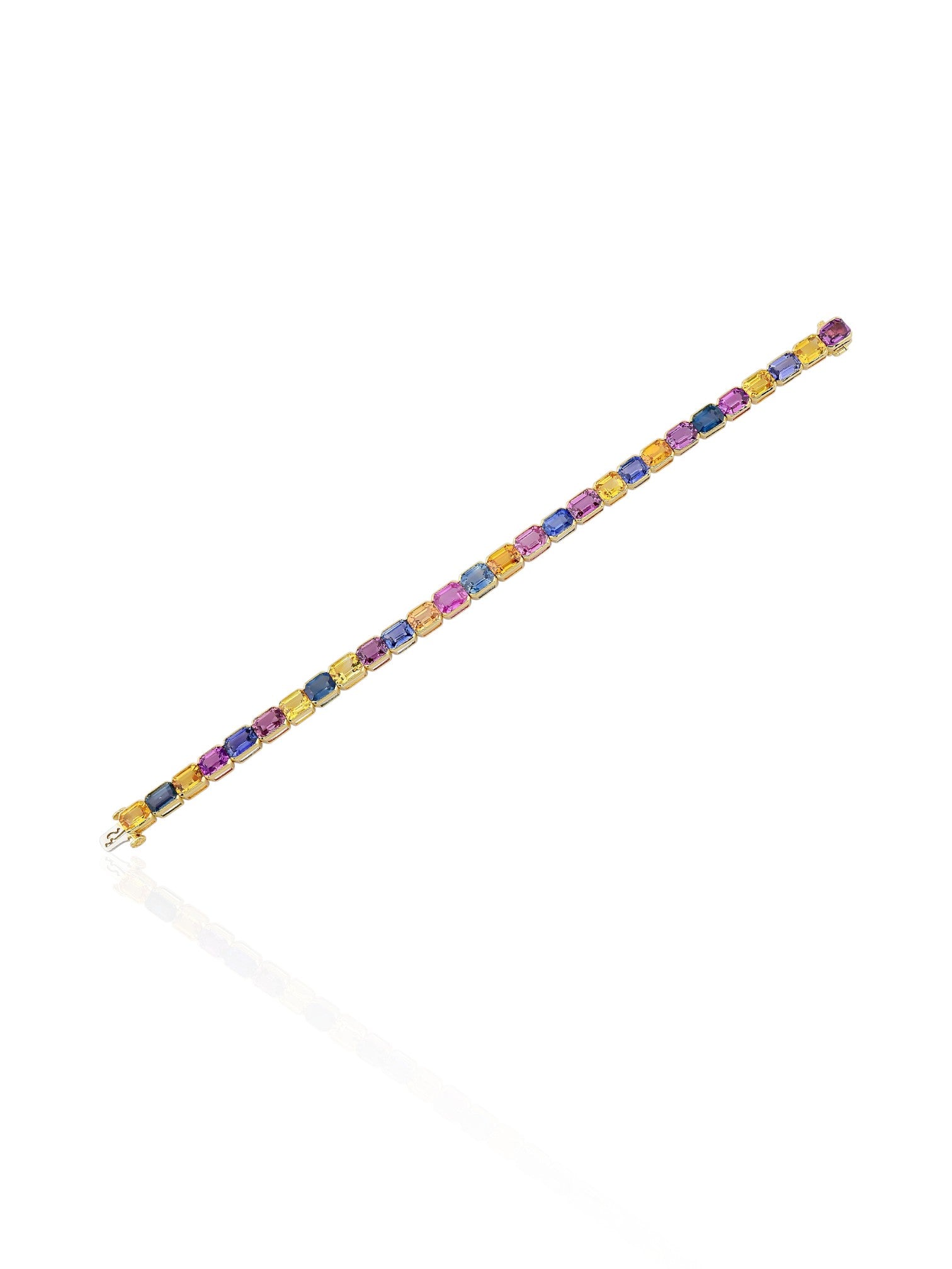 Sophia D Multicolor Sapphire Bracelet in 18K Yellow Gold