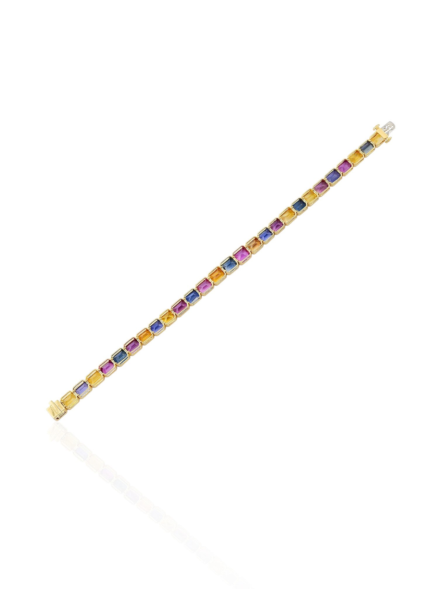 Sophia D Multicolor Sapphire Bracelet in 18K Yellow Gold