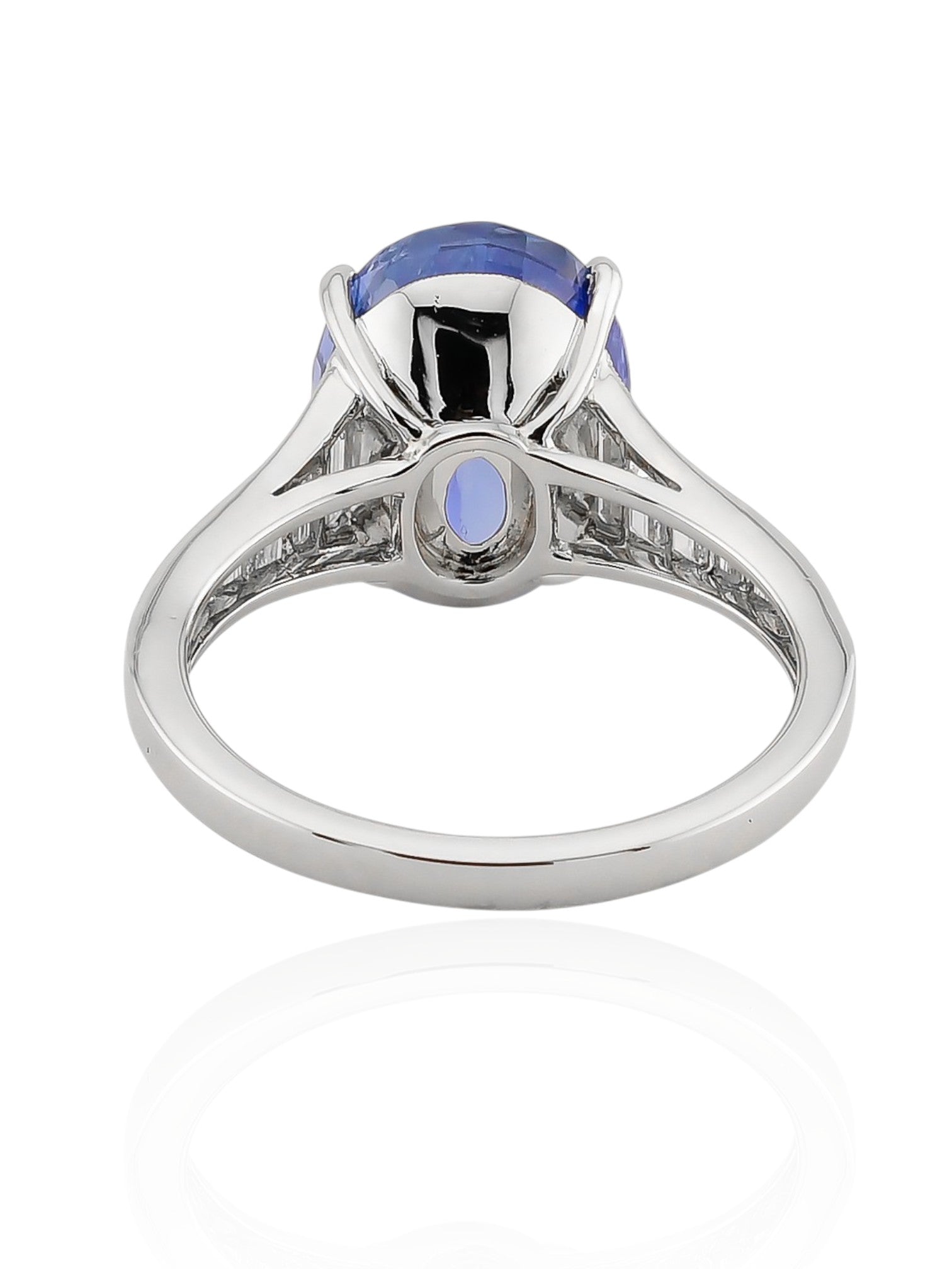 Sophia D No-Heat Sapphire and Diamond Ring in Platinum