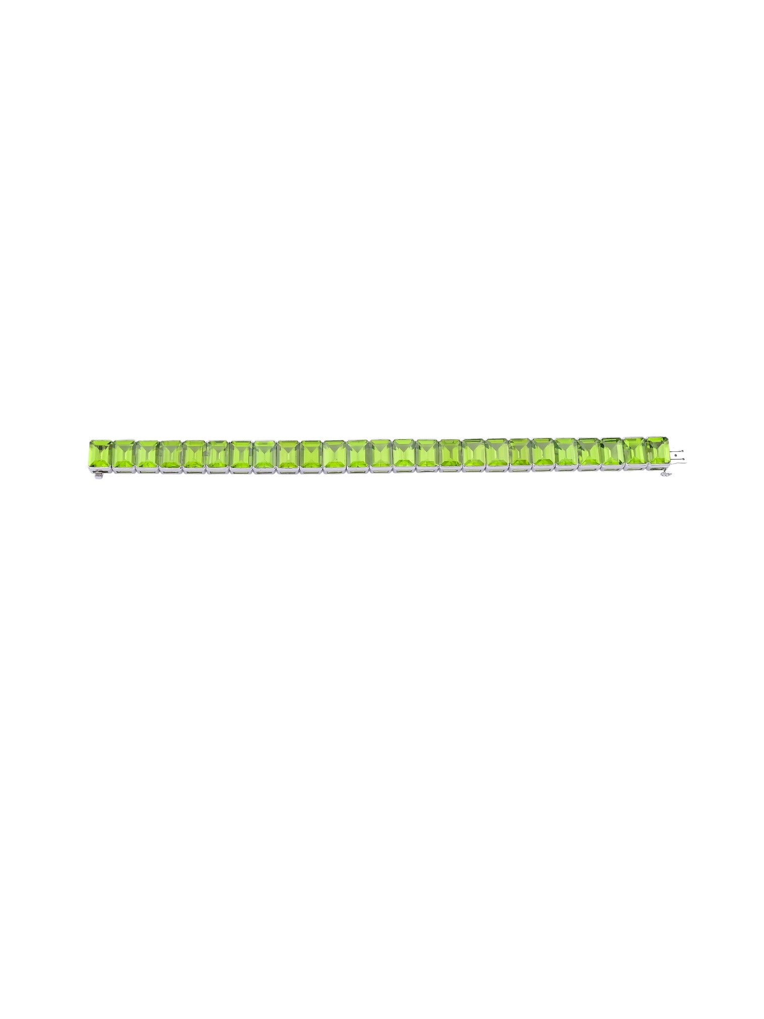 Sophia D Peridot Line Bracelet in Platinum