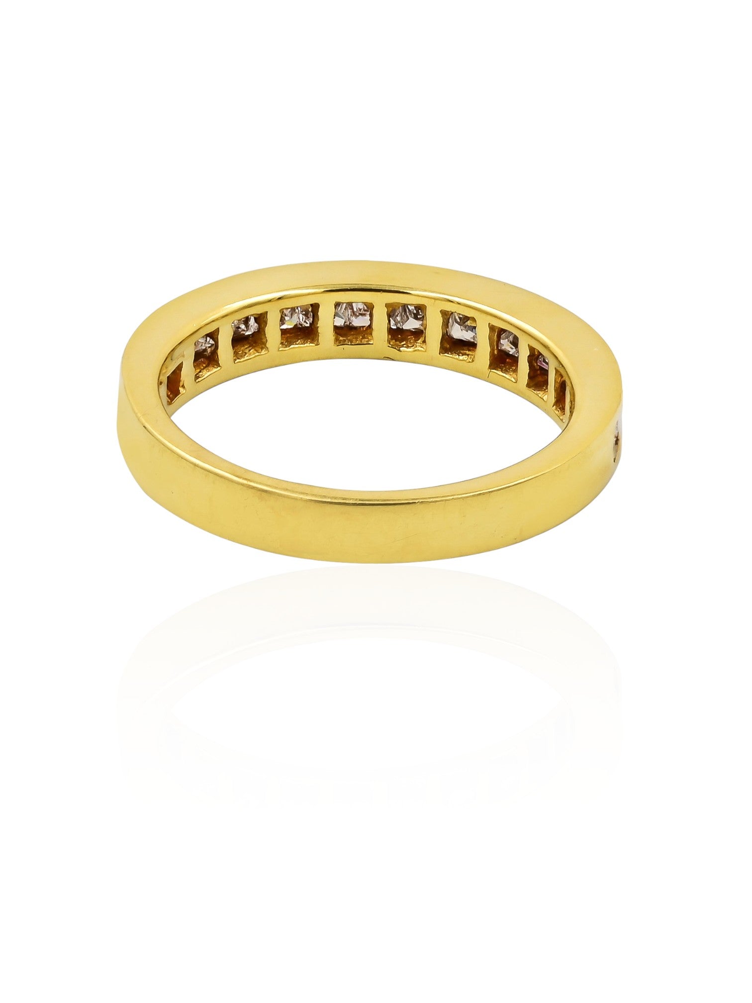 Sophia D Vintage Princess-Cut Diamond Band in 18K Yellow Gold