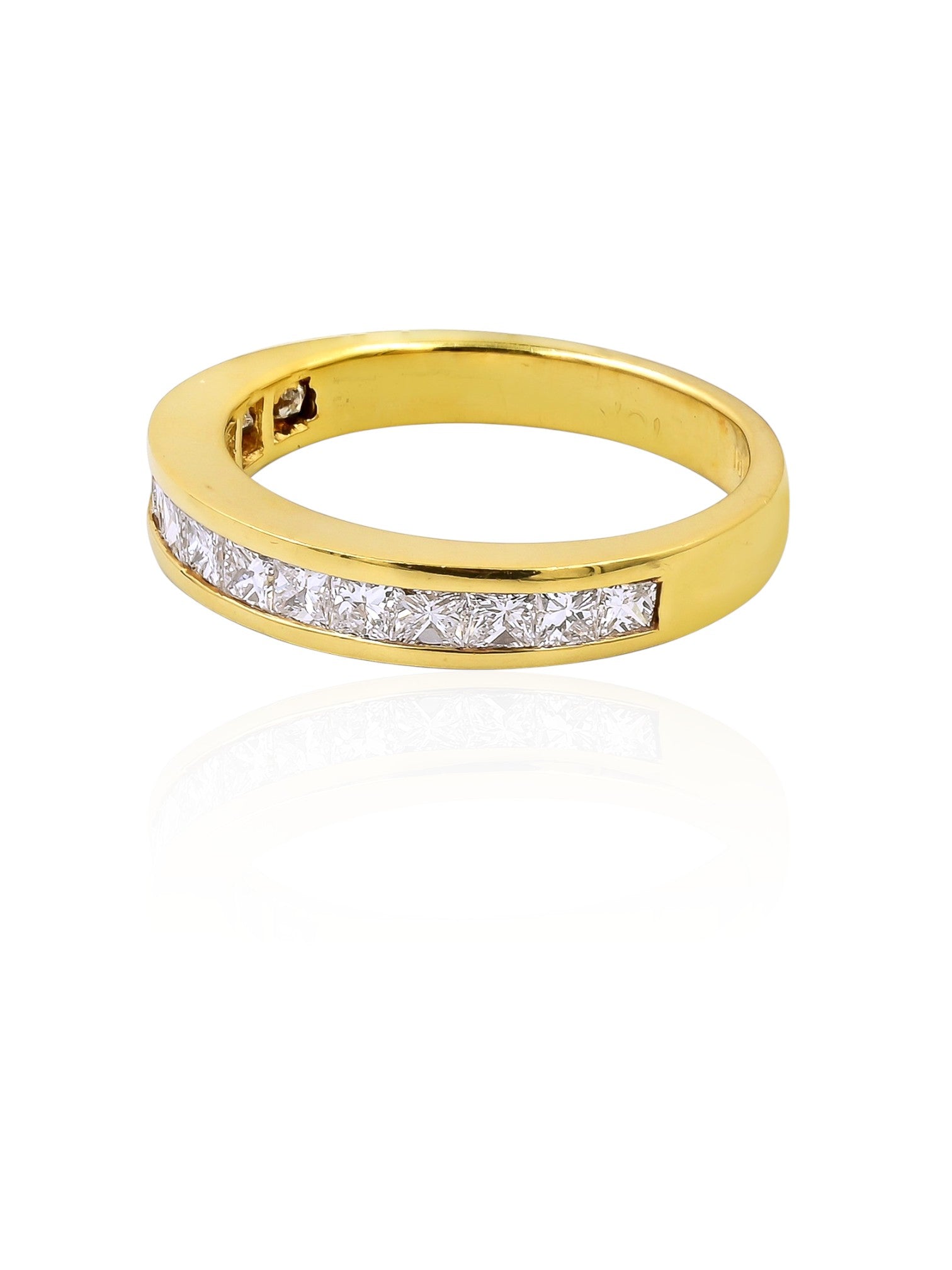Sophia D Vintage Princess-Cut Diamond Band in 18K Yellow Gold