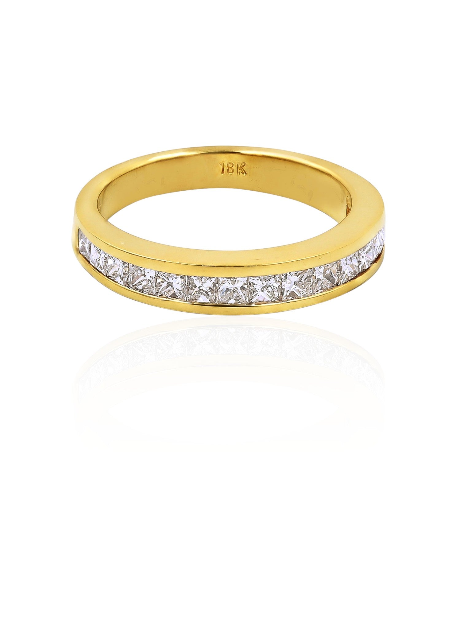 Sophia D Vintage Princess-Cut Diamond Band in 18K Yellow Gold