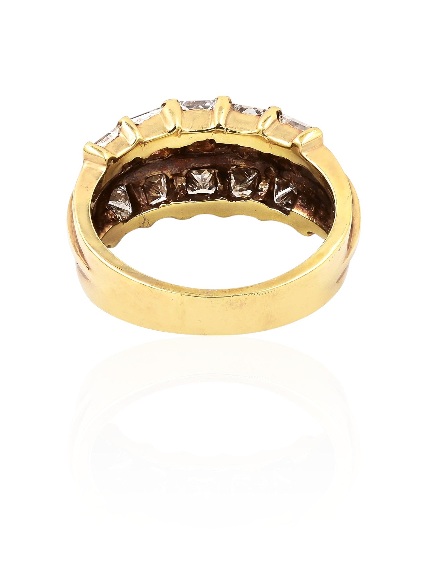 Sophia D Vintage Double Row Princess-Cut Diamond Ring