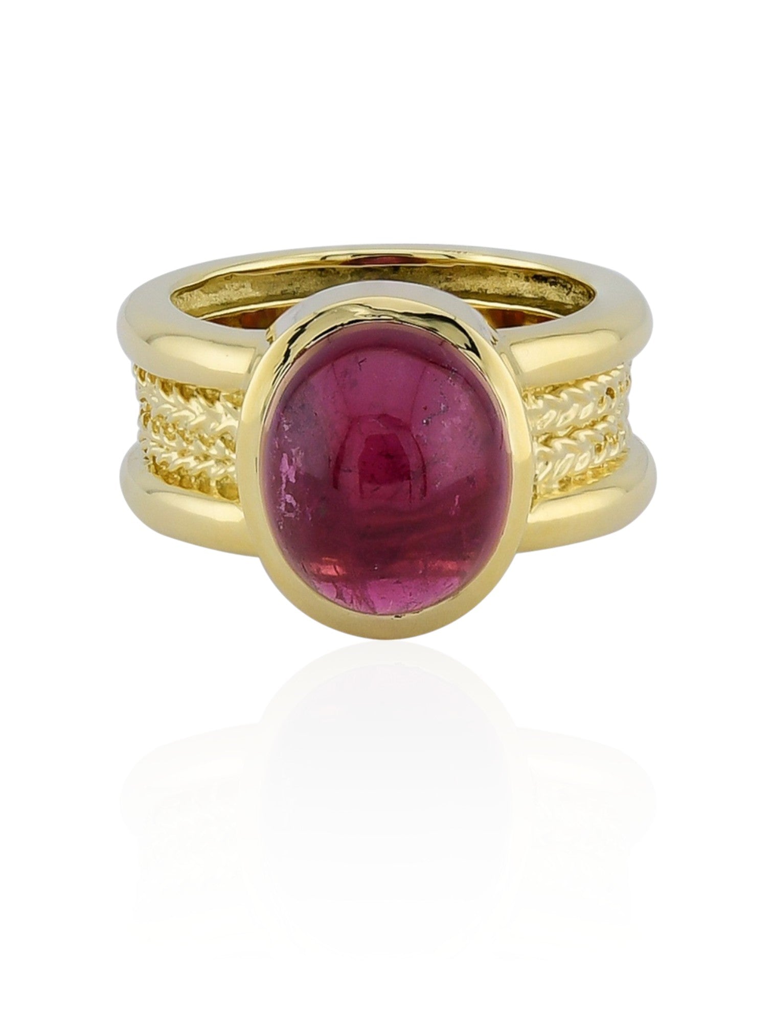 Sophia D Vintage Cabochon Pink Tourmaline Ring