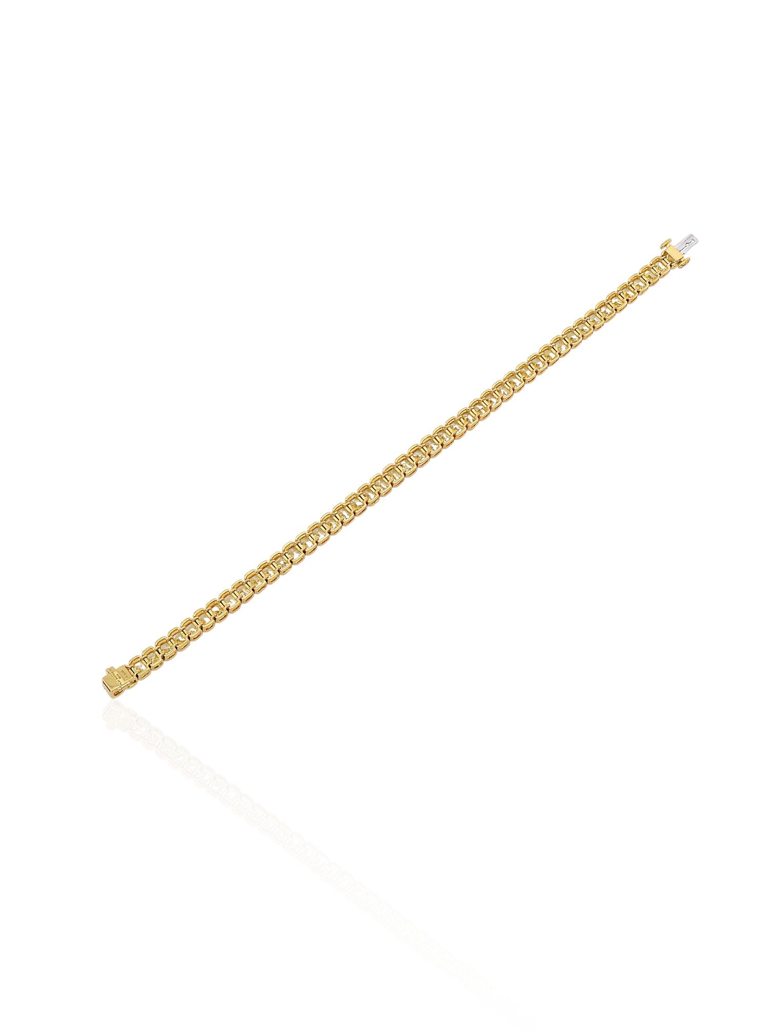 Sophia D Cushion-Cut Yellow Diamond Tennis Bracelet in 18K Yellow Gold