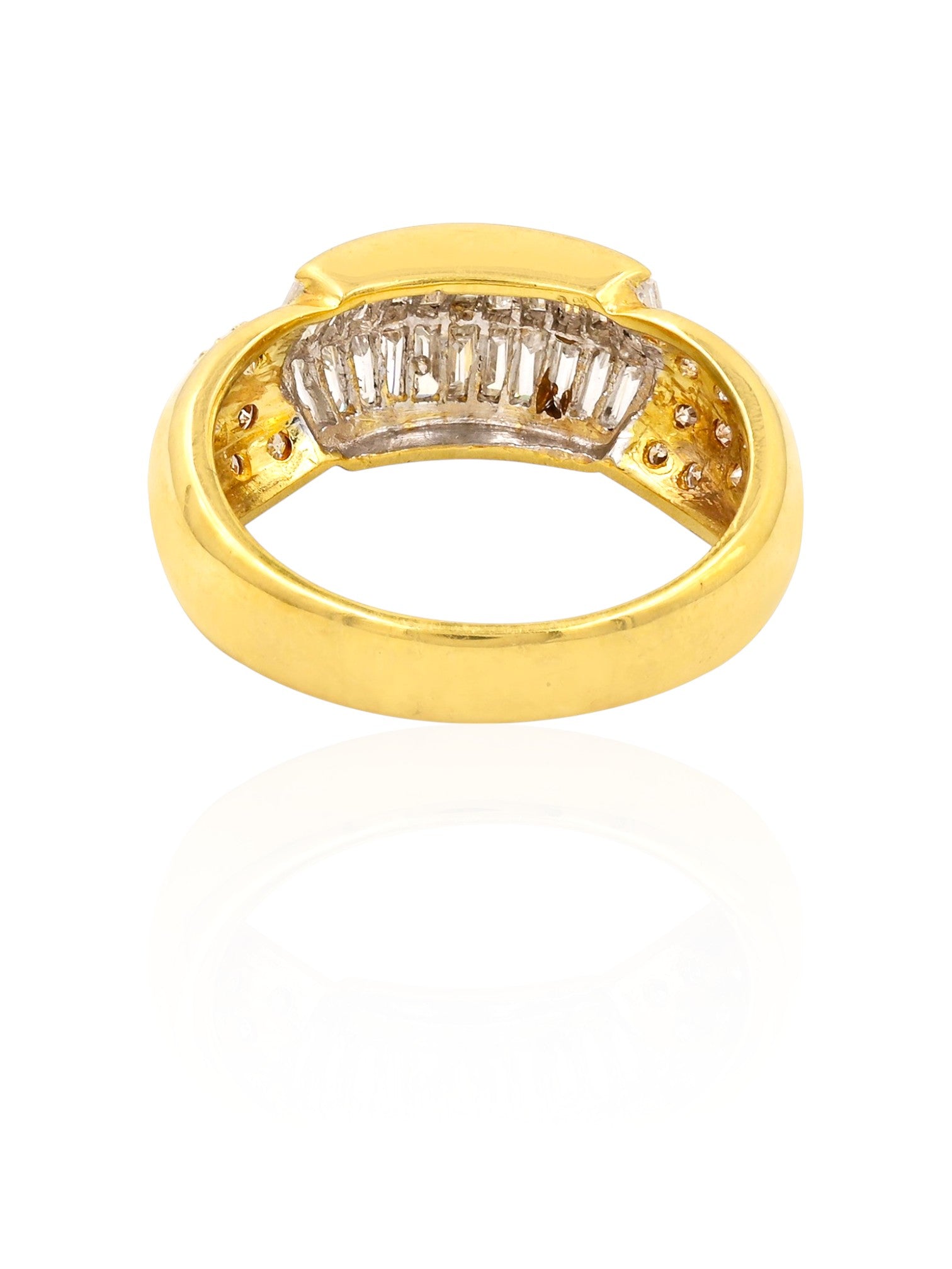 Sophia D Vintage Baguette & Round Diamond Ring in 18K Yellow Gold