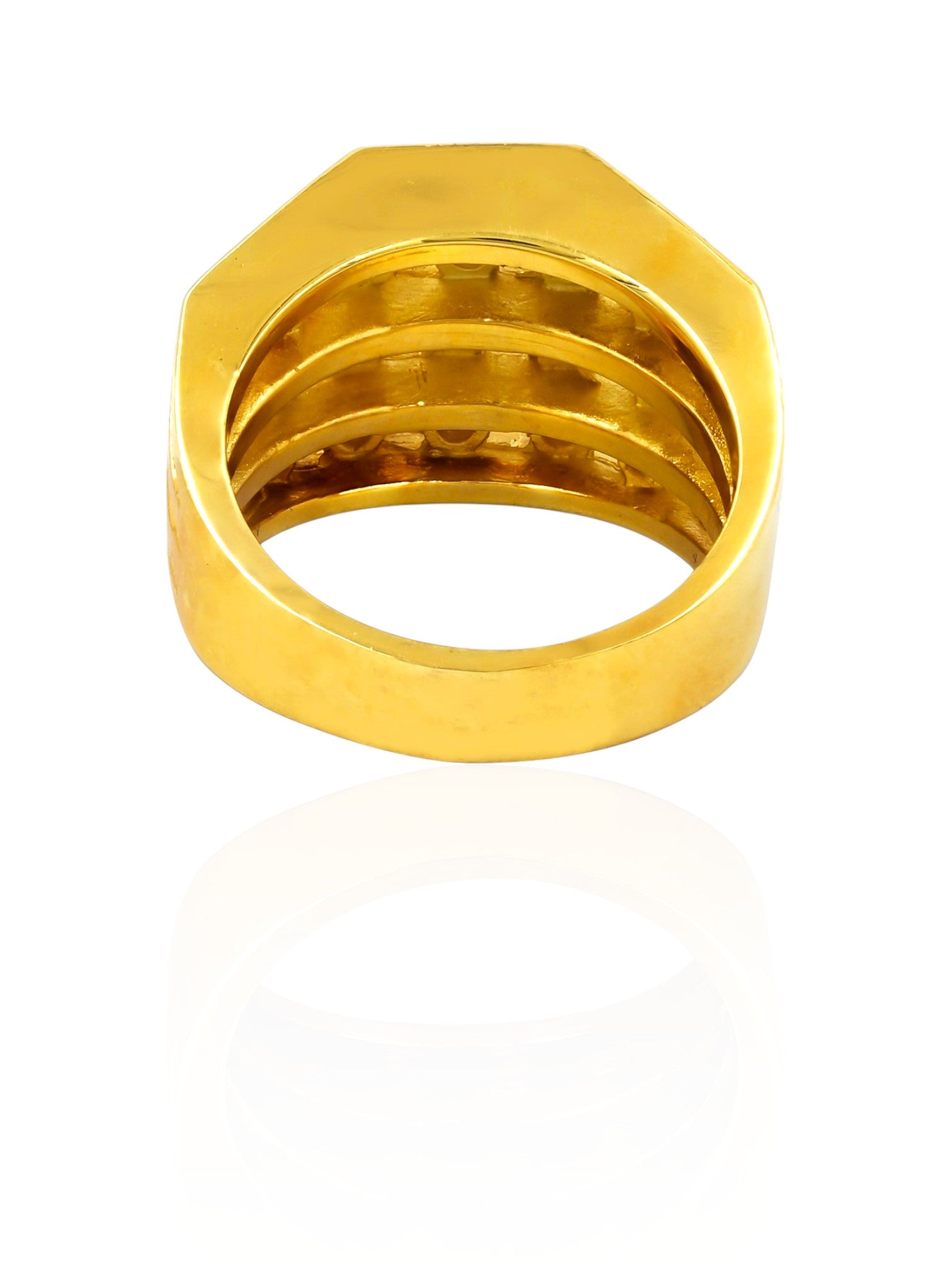Sophia D Vintage Multi-Row Diamond Ring in 18K Yellow Gold