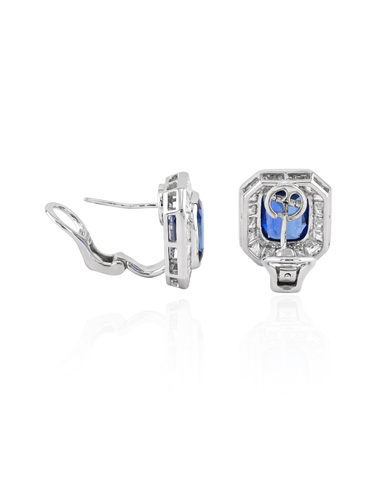 Sophia D Mosaic Sapphire and Diamond Earrings in Platinum