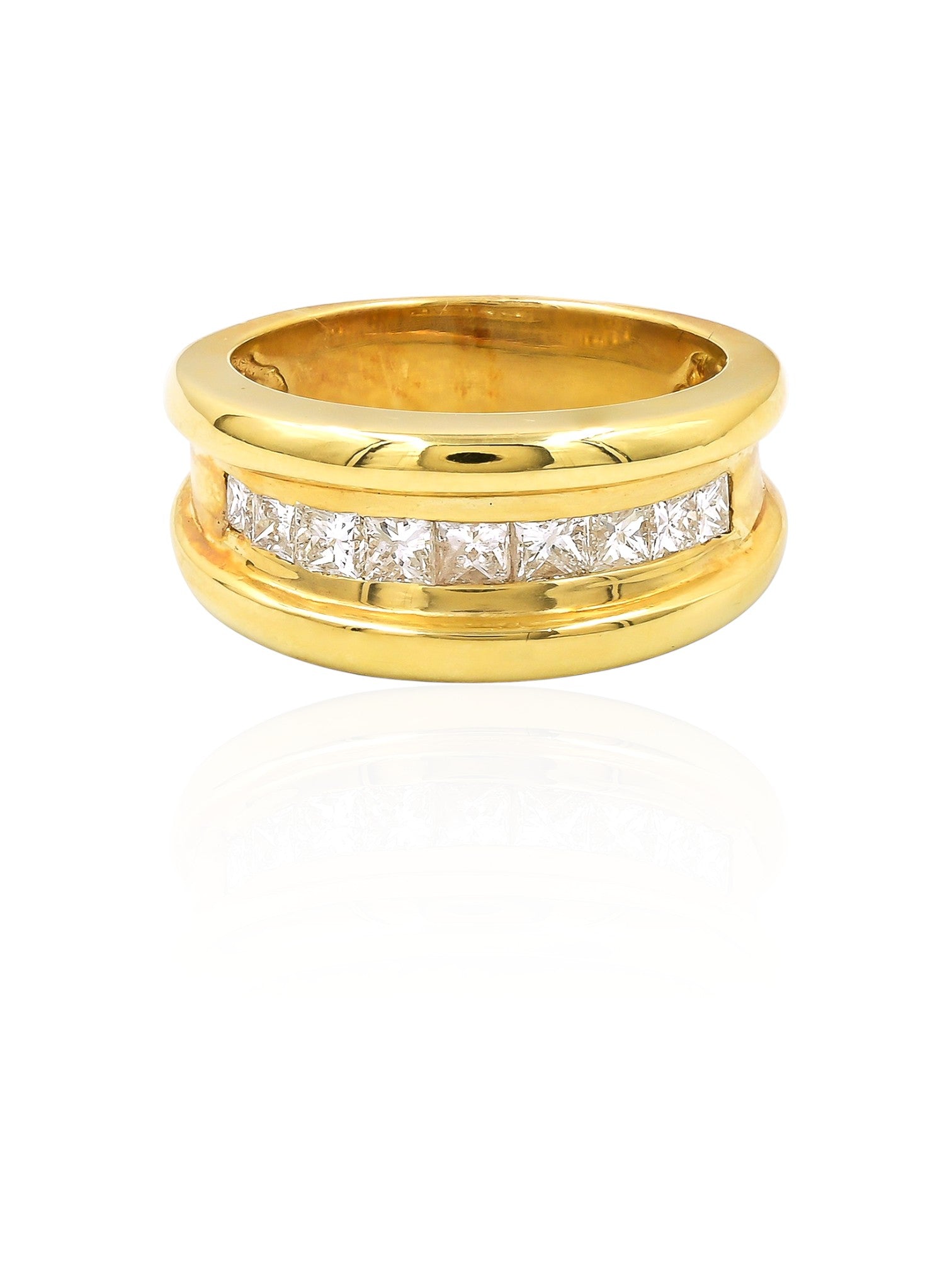 Sophia D Vintage Princess-Cut Diamond Channel Band in 18K Yellow Gold