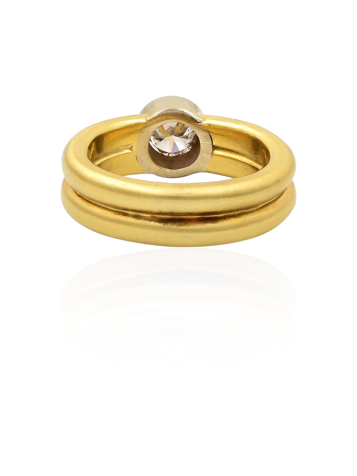 Sophia D Vintage Bezel-Set Diamond Solitaire Ring in Yellow Gold