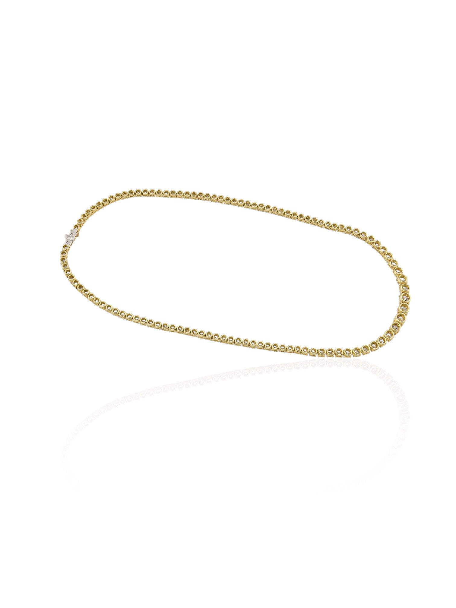 Sophia D Classic Diamond Tennis Necklace in 18K Yellow Gold