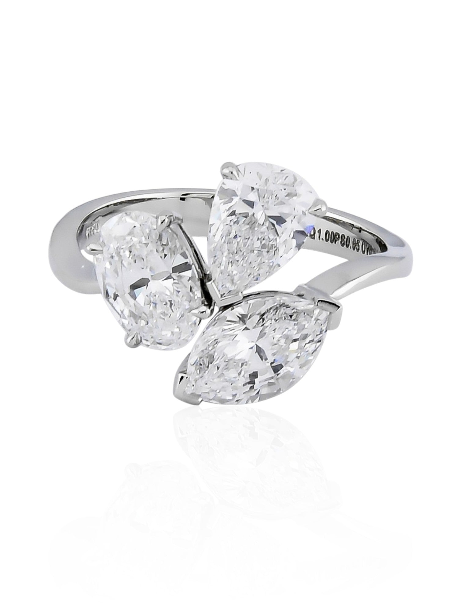 Sophia D Marquise, Pear & Oval Diamond Ring in Platinum