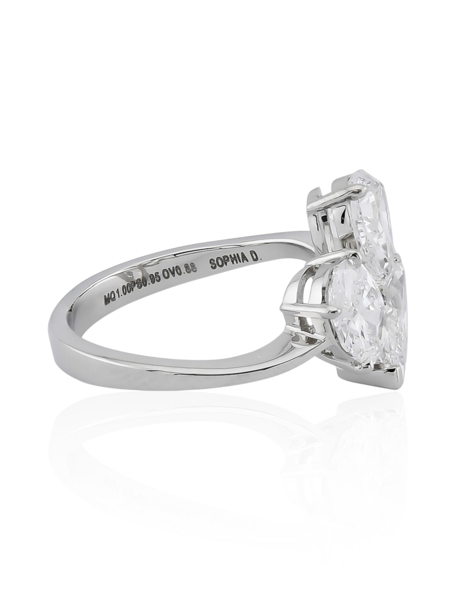Sophia D Marquise, Pear & Oval Diamond Ring in Platinum