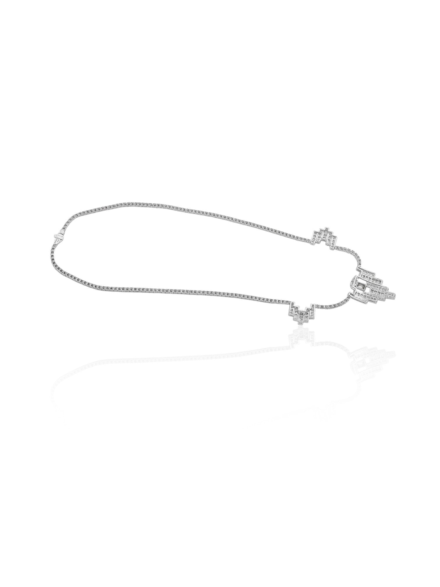 Sophia D Art Deco Diamond Necklace in Platinum