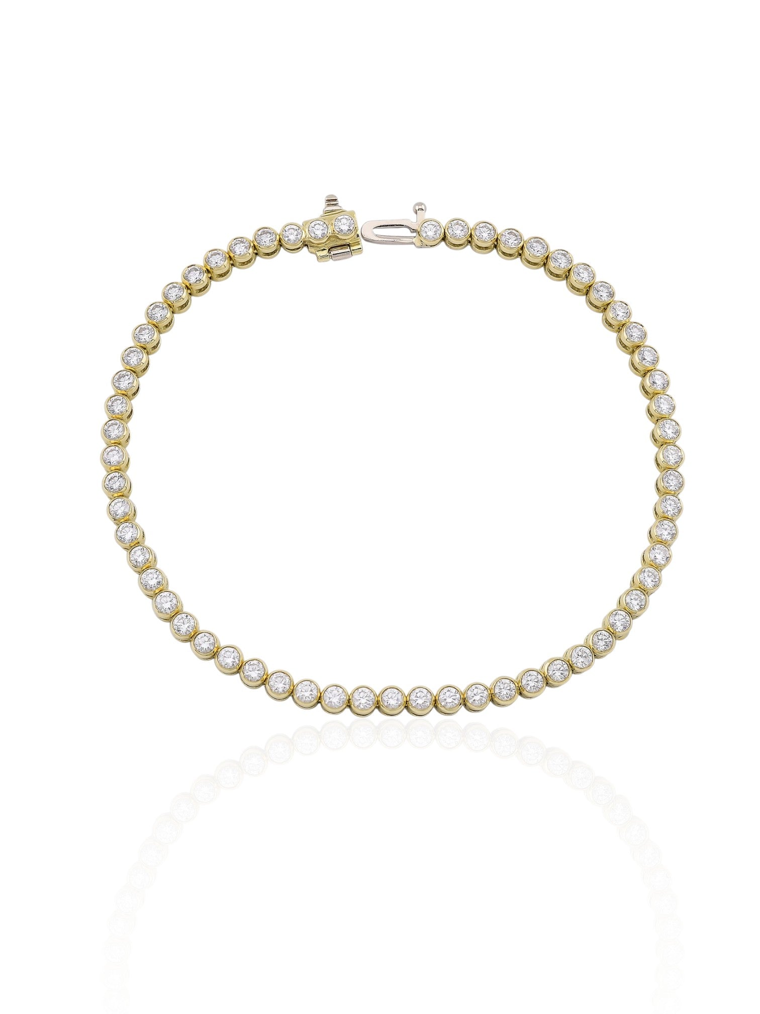 Sophia D Bezel-Set Diamond Bracelet in 18K Yellow Gold