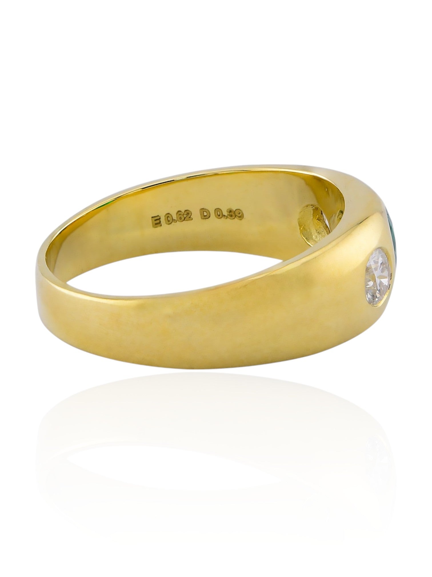 Sophia D Round Emerald and Diamond Ring in 18K Yellow Gold