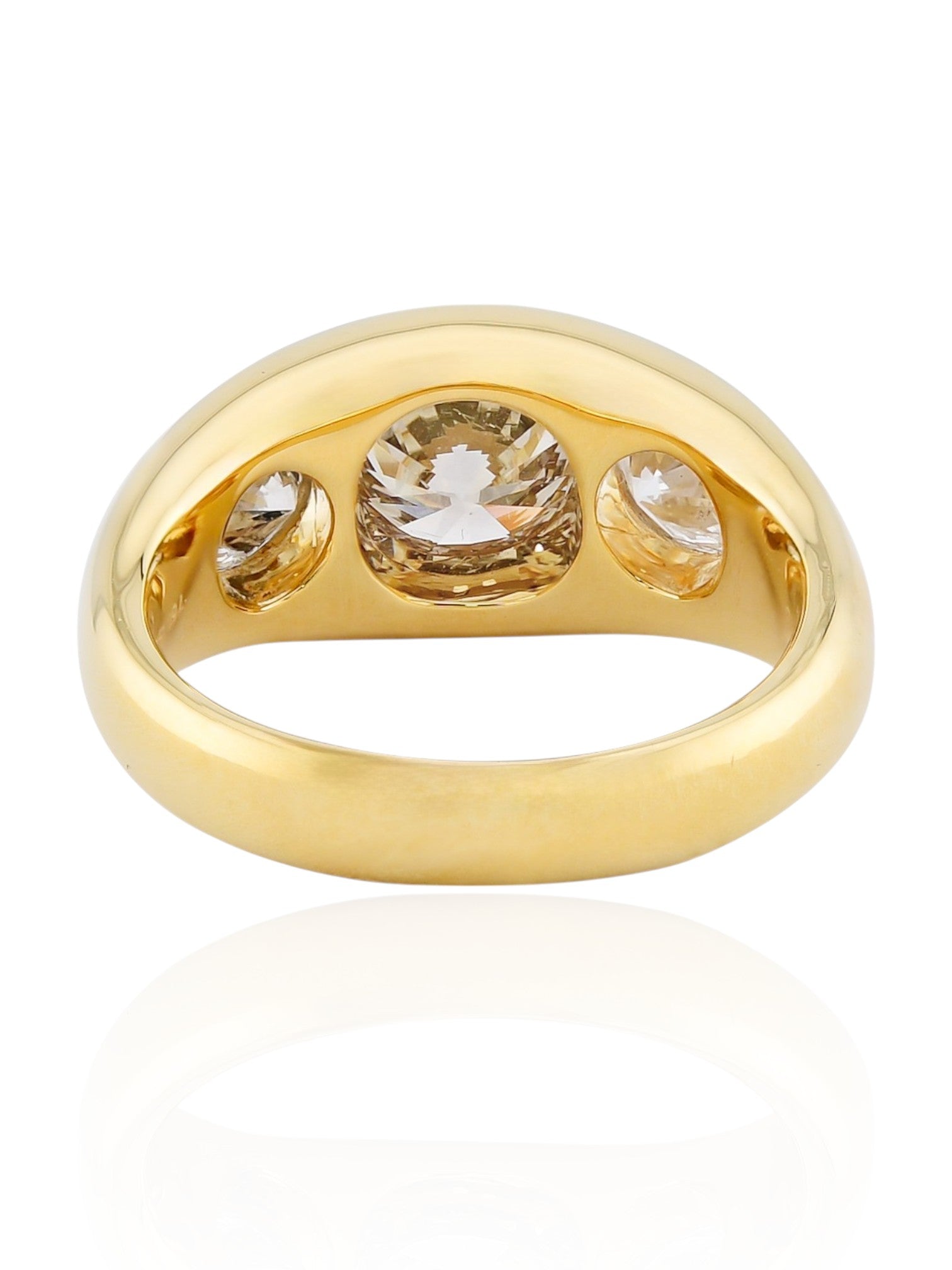 Sophia D Three-Stone Diamond Ring in 18K Yellow Gold