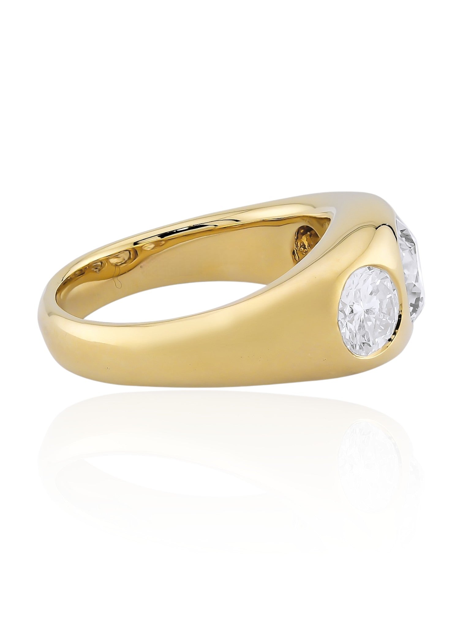 Sophia D Three-Stone Diamond Ring in 18K Yellow Gold