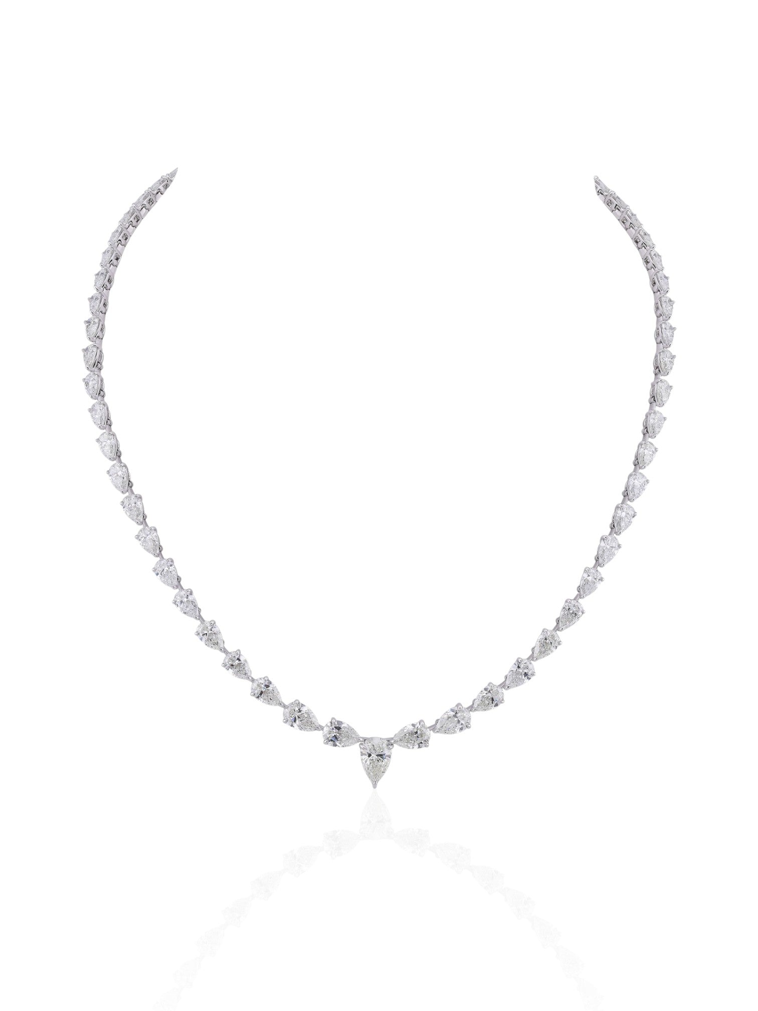Sophia D Pear Shape Diamond Necklace in Platinum