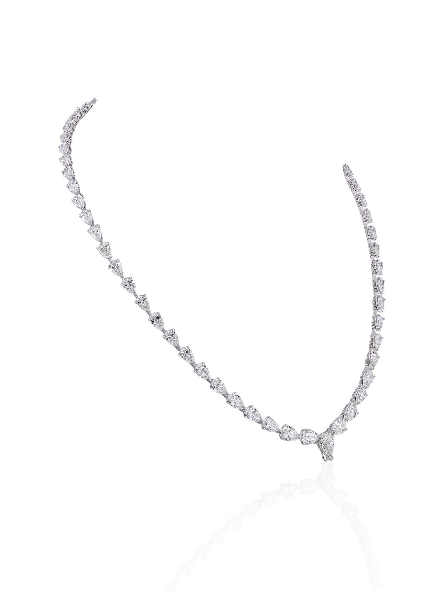 Sophia D Pear Shape Diamond Necklace in Platinum