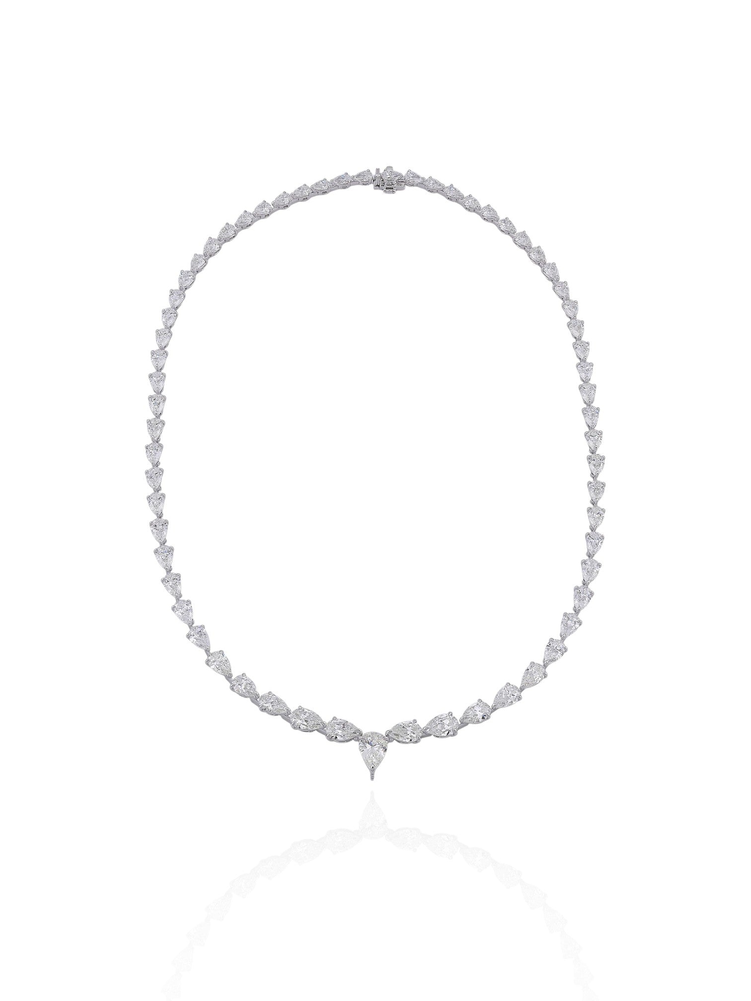 Sophia D Pear Shape Diamond Necklace in Platinum