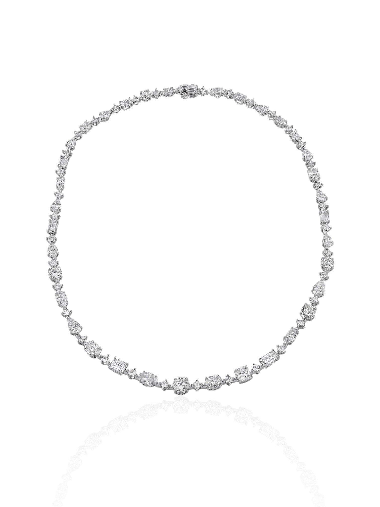 Sophia D Mixed Shape Diamond Necklace in Platinum