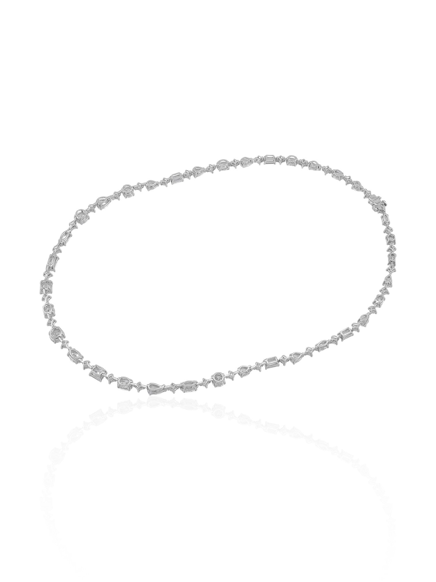 Sophia D Mixed Shape Diamond Necklace in Platinum