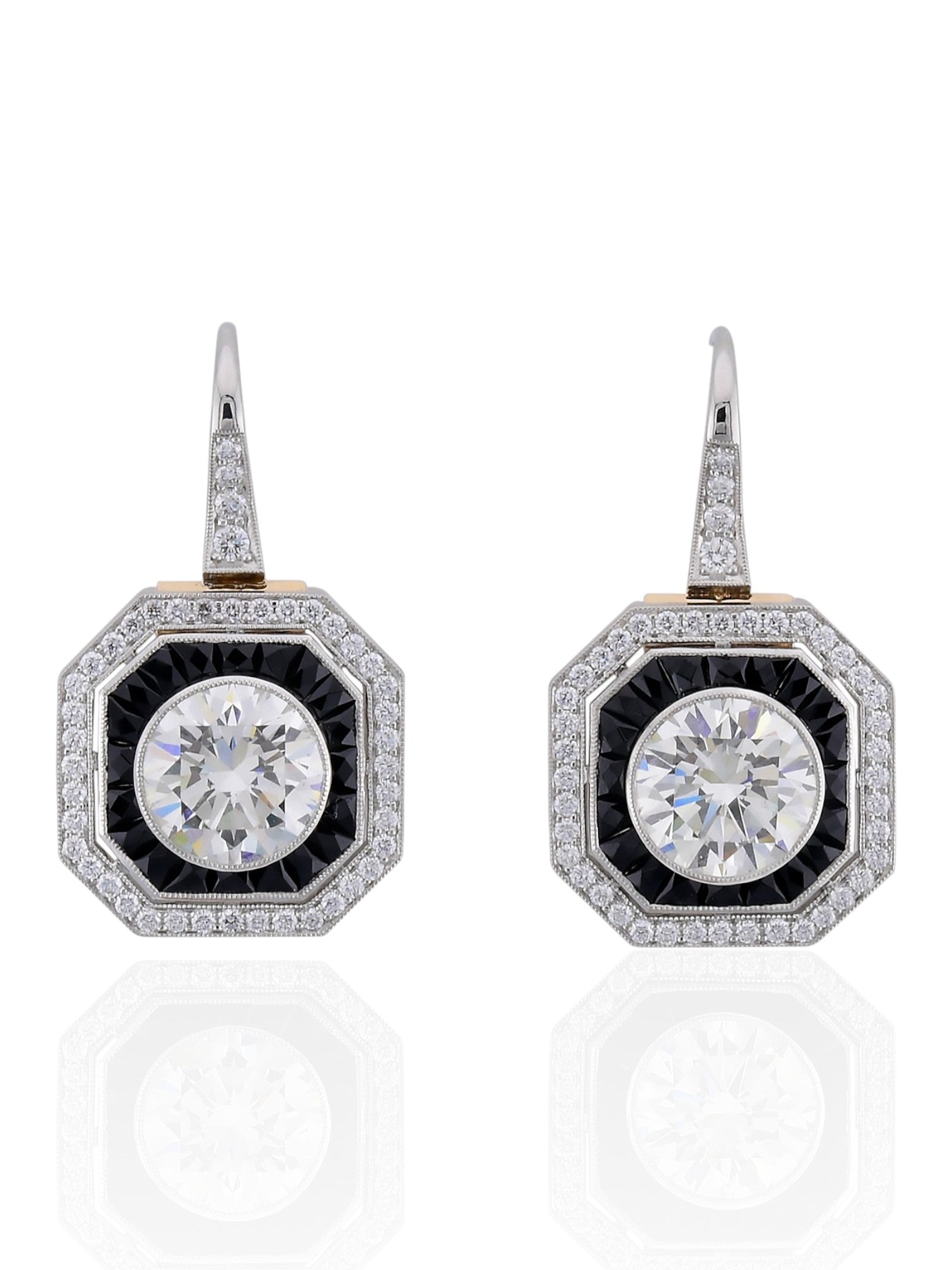 Sophia D Art Deco Transitional Earrings in Platinum