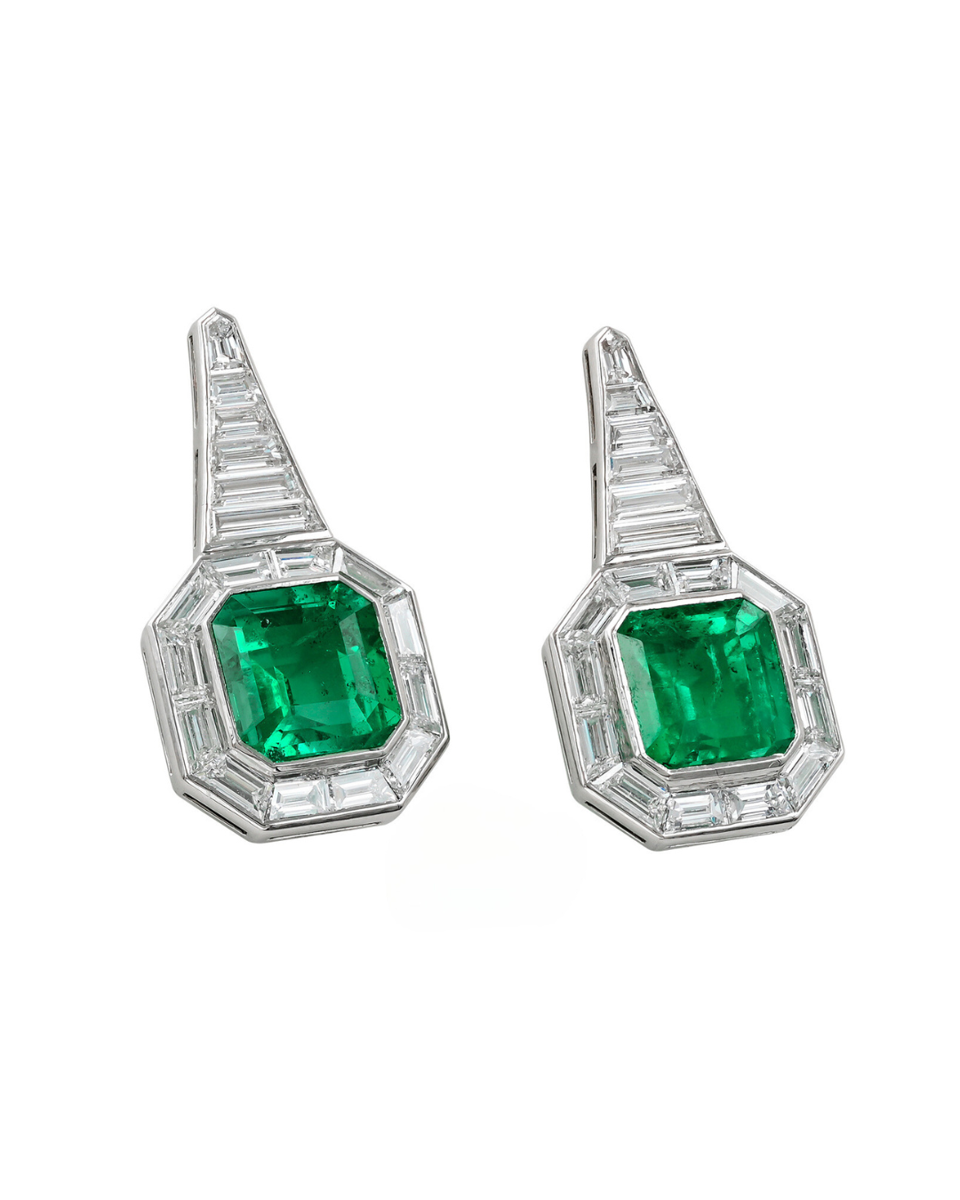 Sophia D. Mosaic Earrings with Colombian Emerald Center