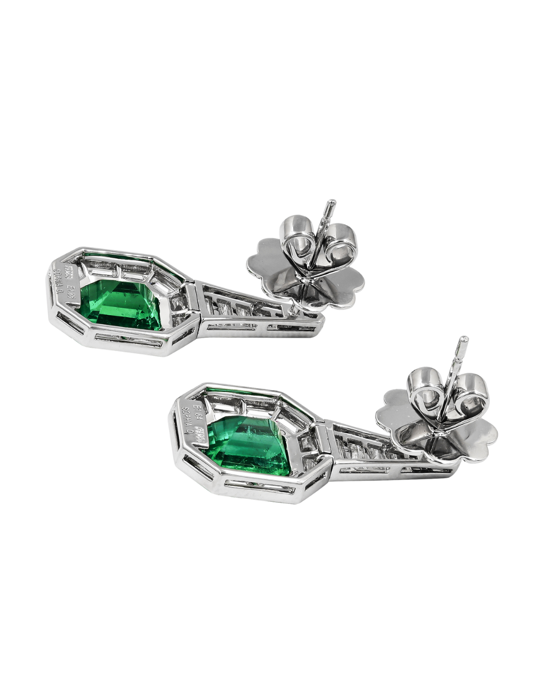 Sophia D. Mosaic Earrings with Colombian Emerald Center