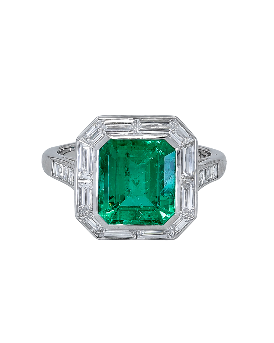 Sophia D. Mosaic Ring With Emerald Center