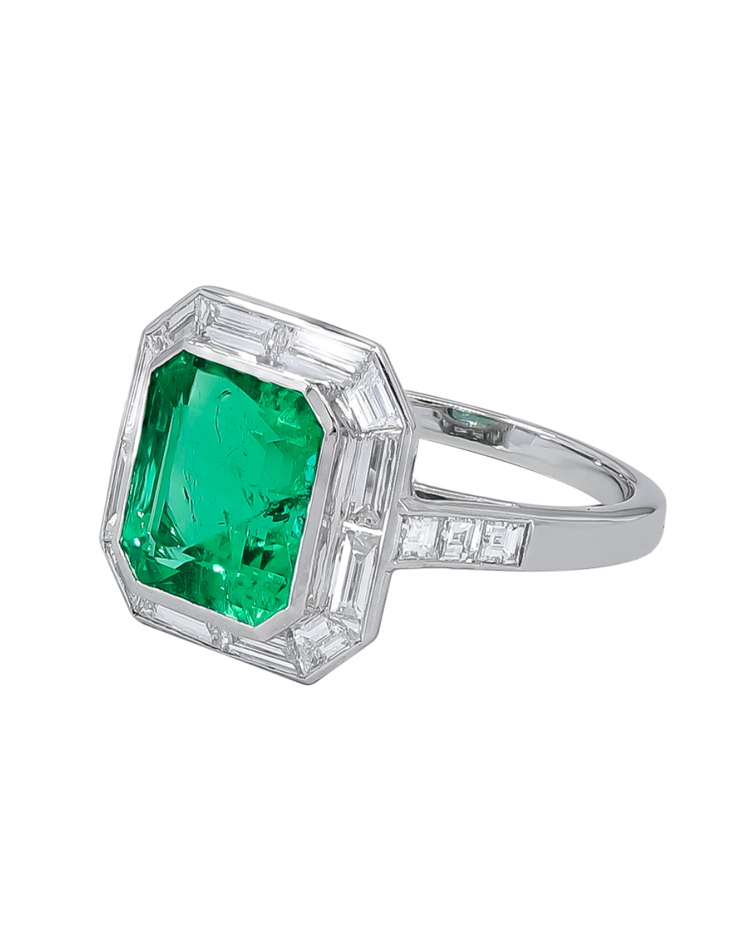 Sophia D. Mosaic Ring With Emerald Center
