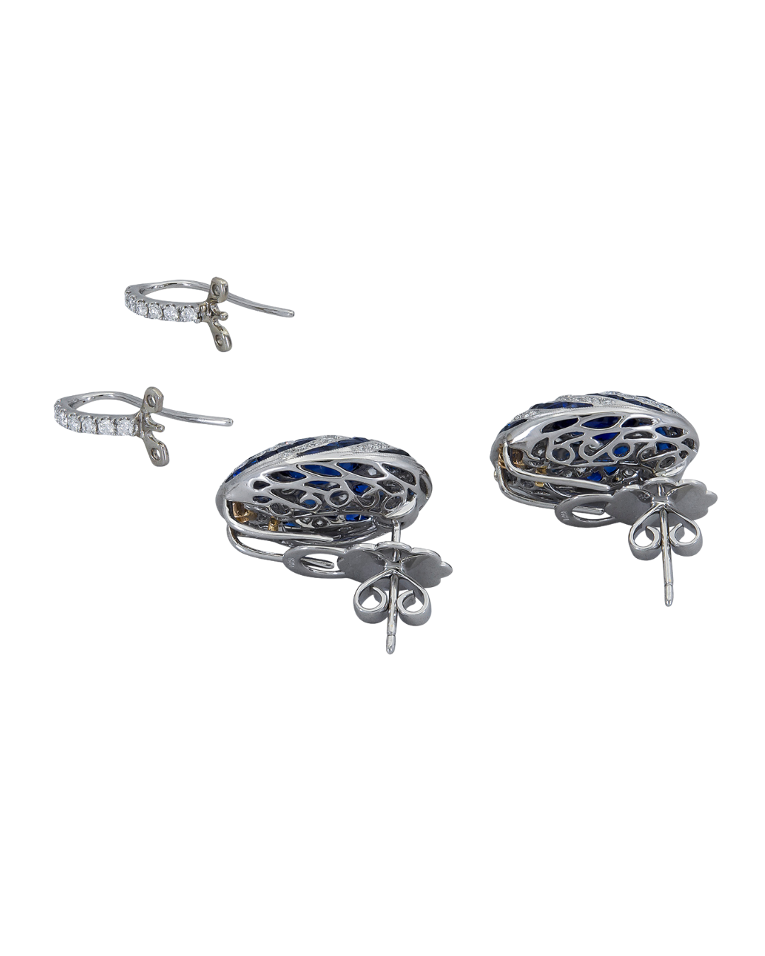 Sophia D. Transitional Sapphire Swirl Earrings