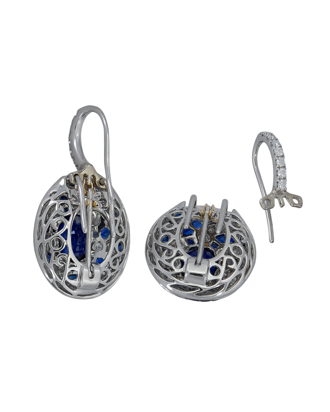 Sophia D. Transitional Sapphire Swirl Earrings