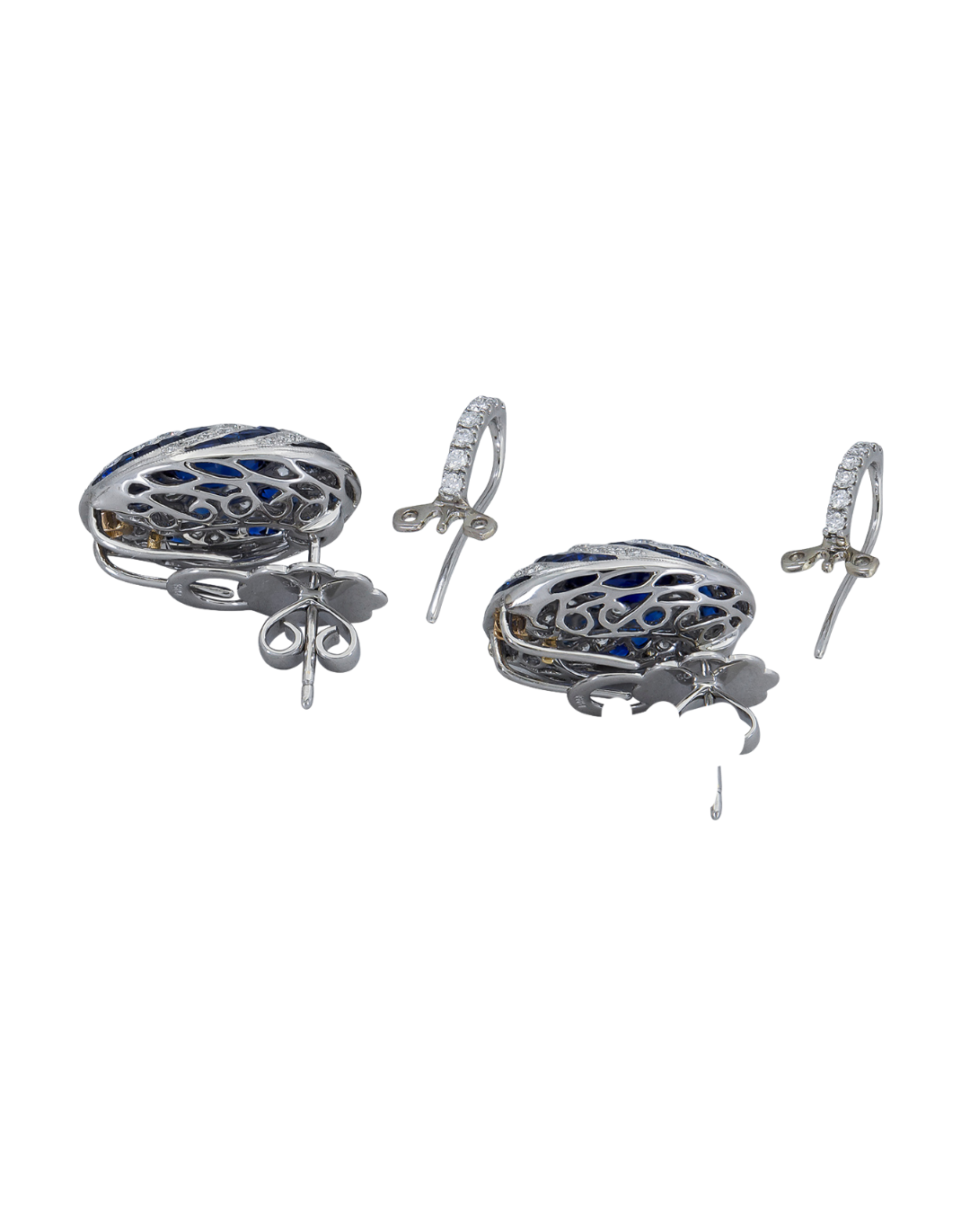 Sophia D. Transitional Sapphire Swirl Earrings